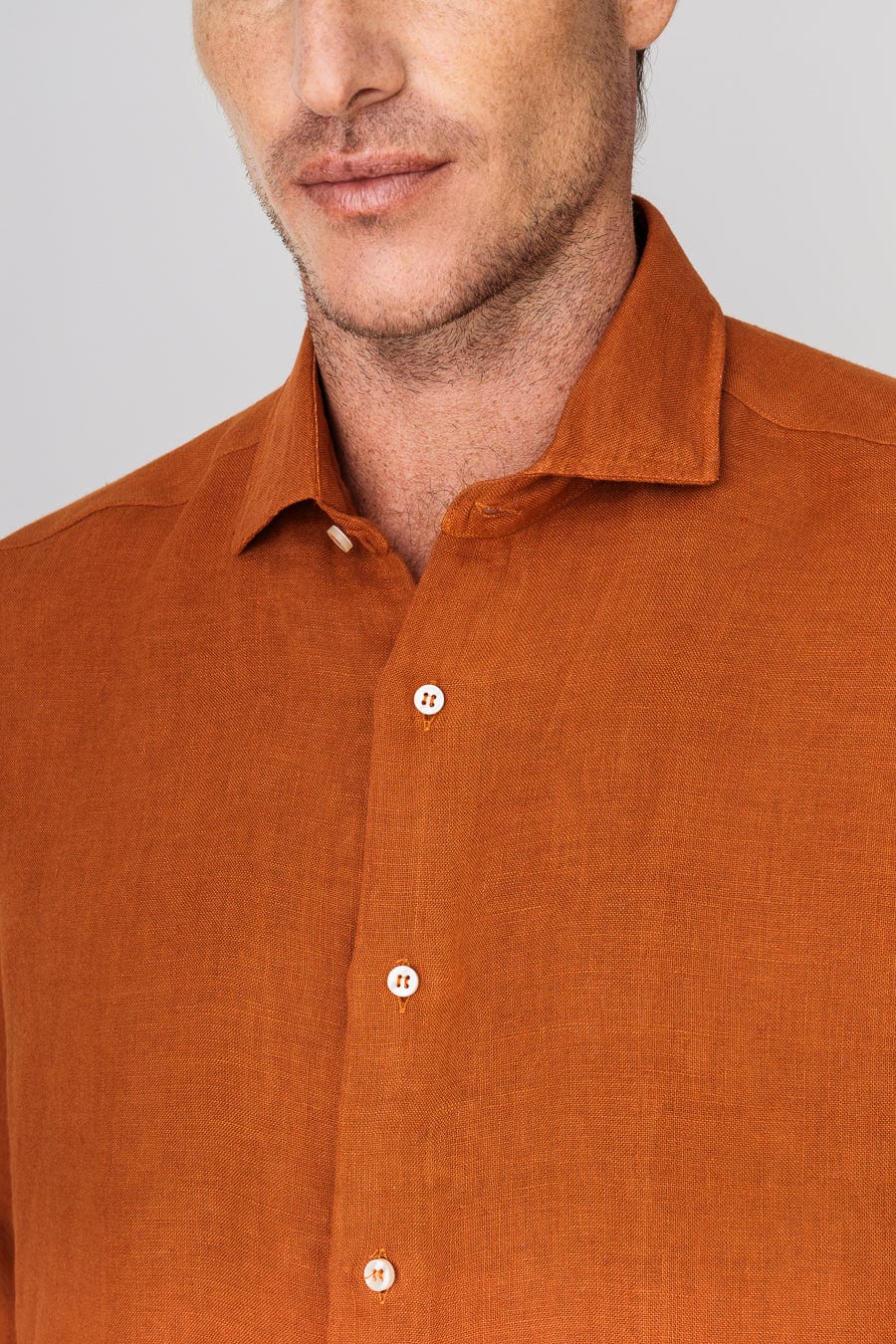 men’s linen shirt honey basic - imagen 6