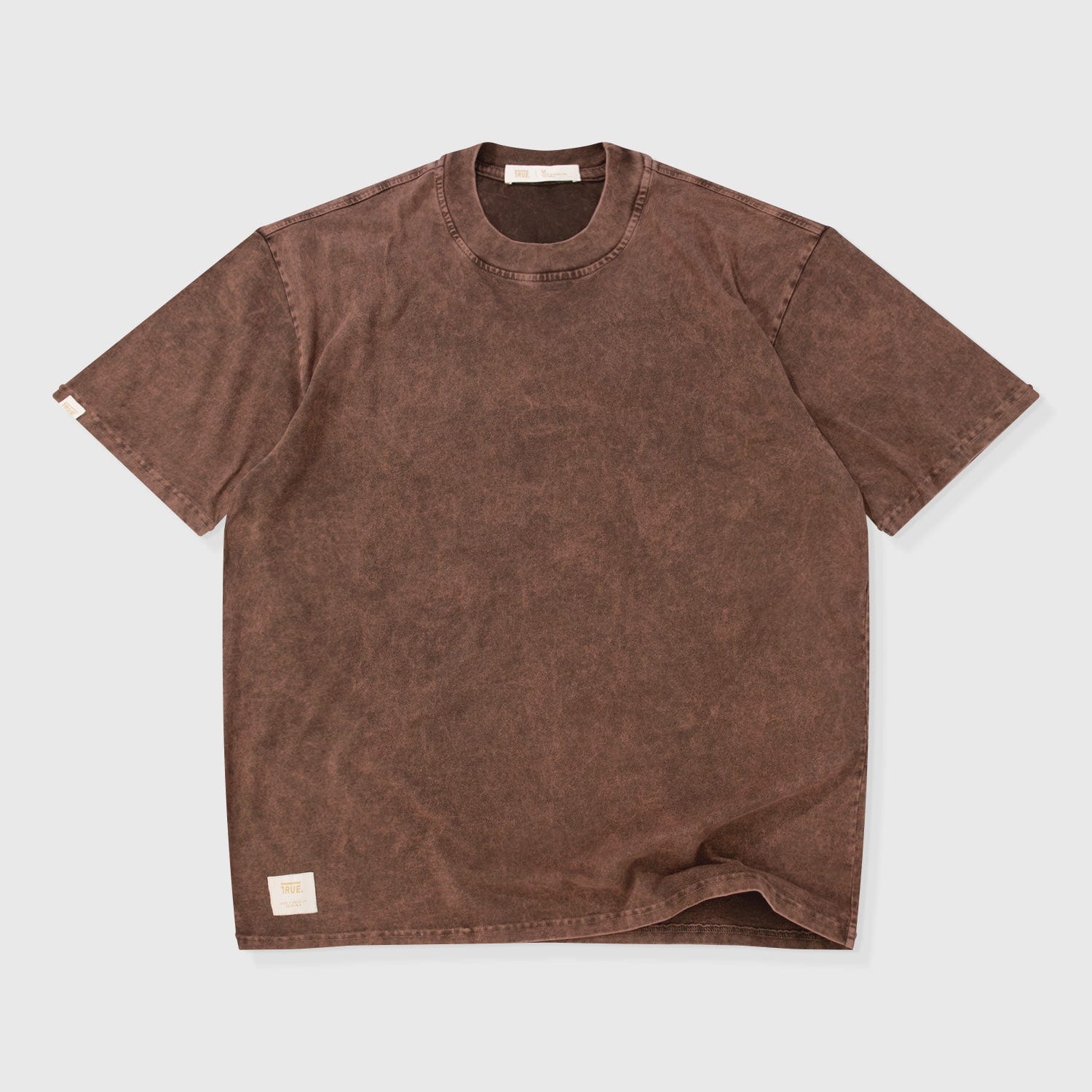 Oversized Washed T- Shirt - Brown - imagen 1