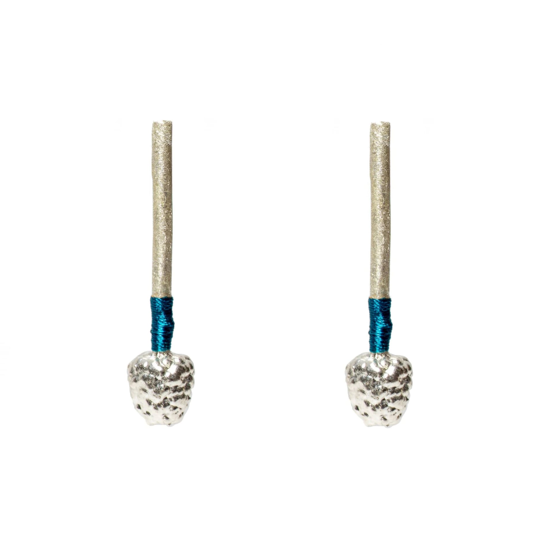 Blackberry Cane Earring Silver - imagen 4