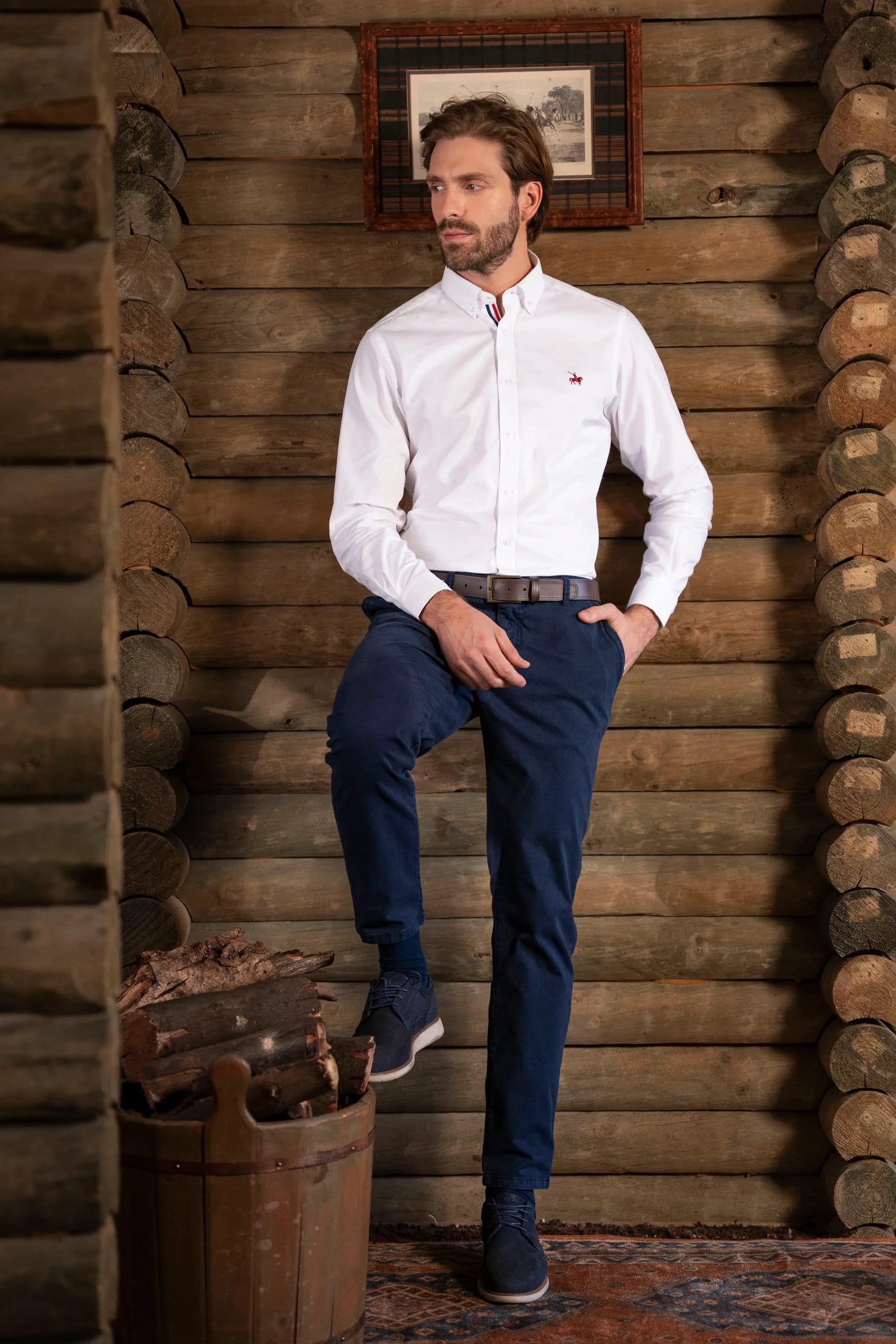 Camisa France Algodón Hombre Blanca - imagen 4