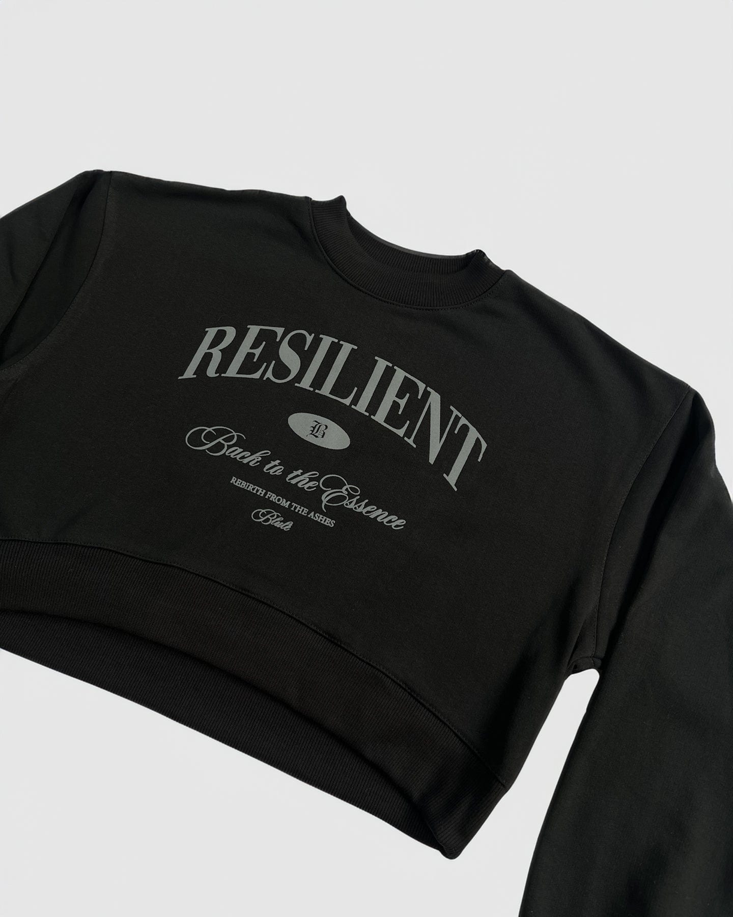 Back to the essence Crewneck Cropped Black - imagen 2