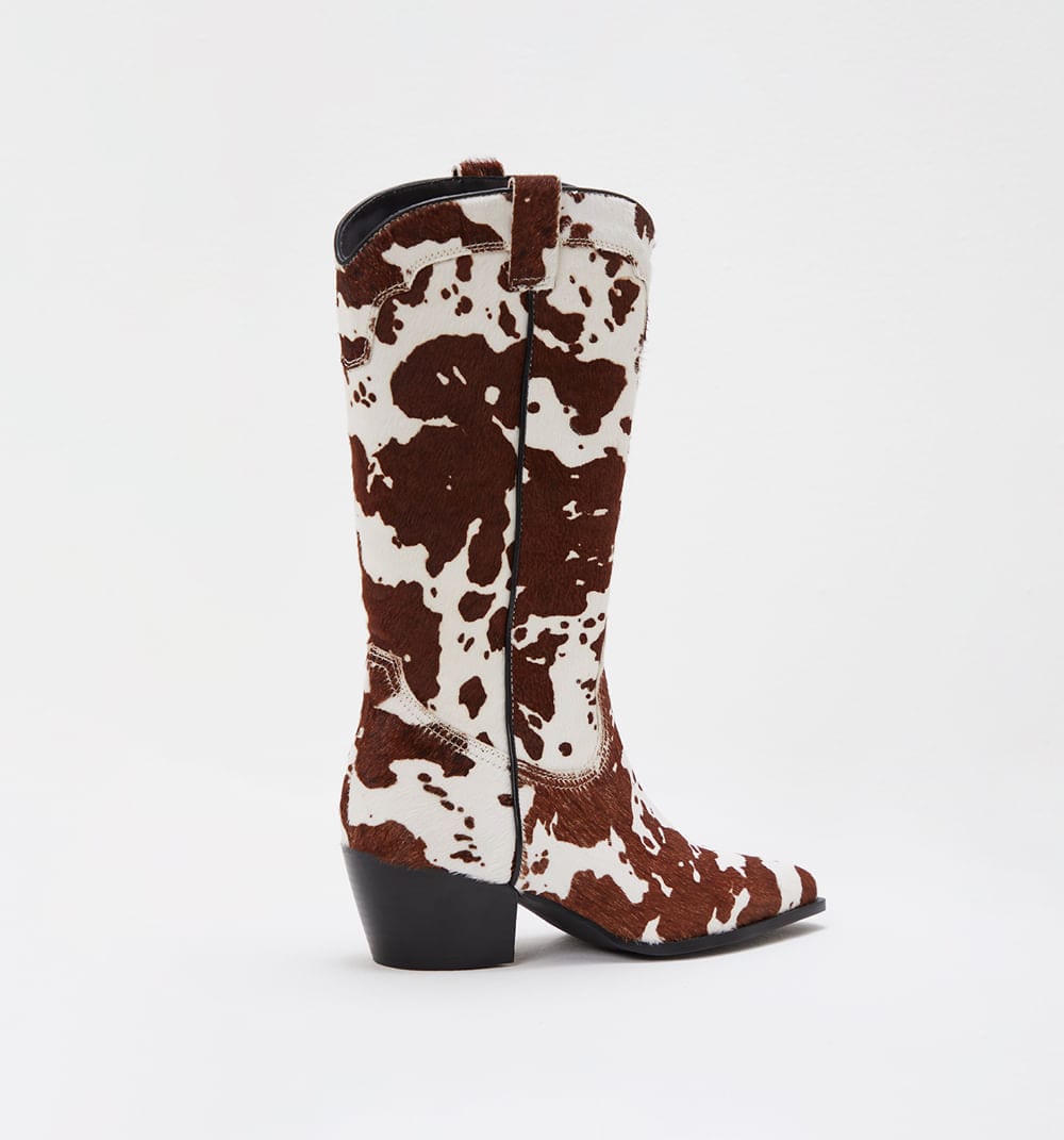 Bota caña alta estampado vaca - imagen 2