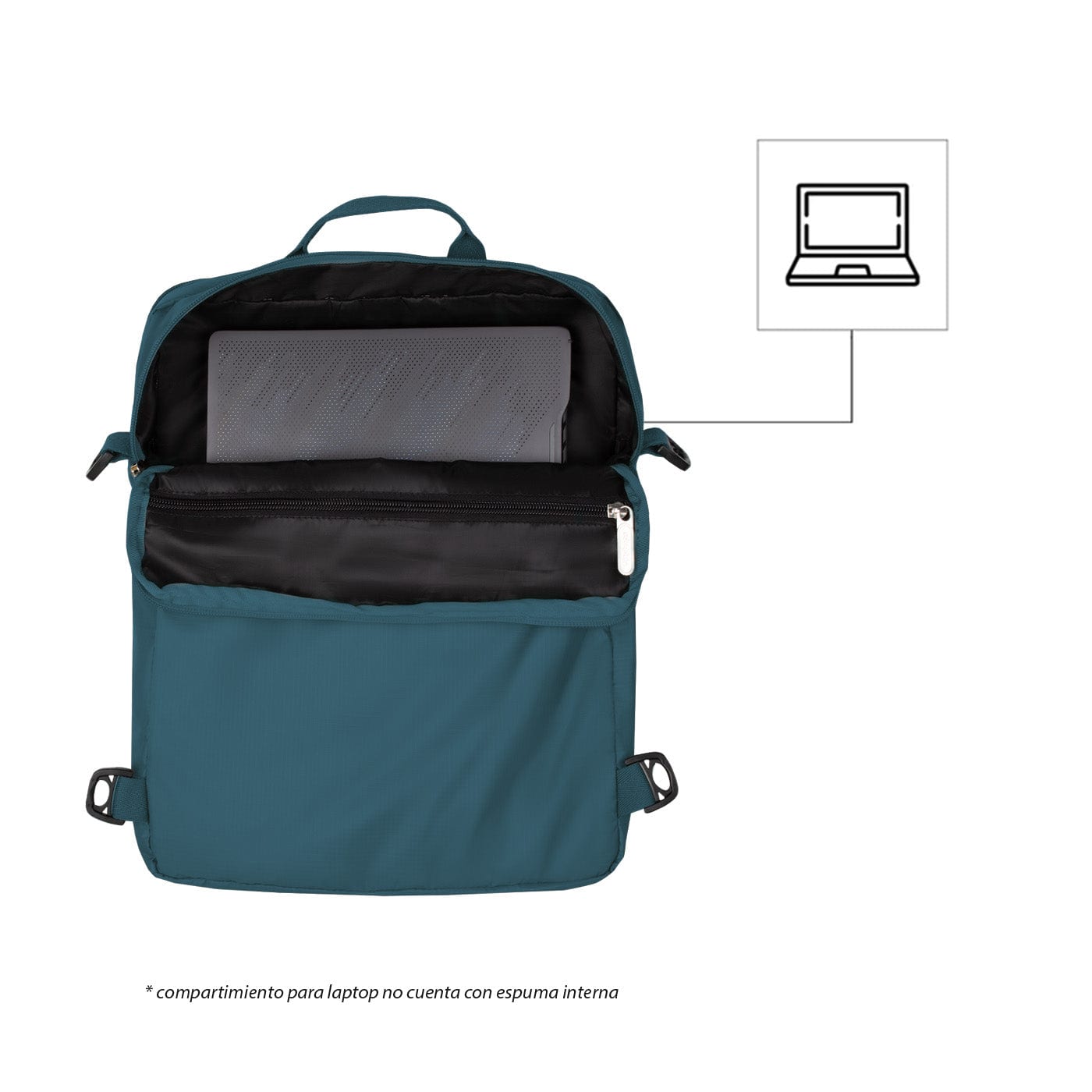Bolso Manos Libres Convertible a Morral Citybags Light Azul - imagen 6