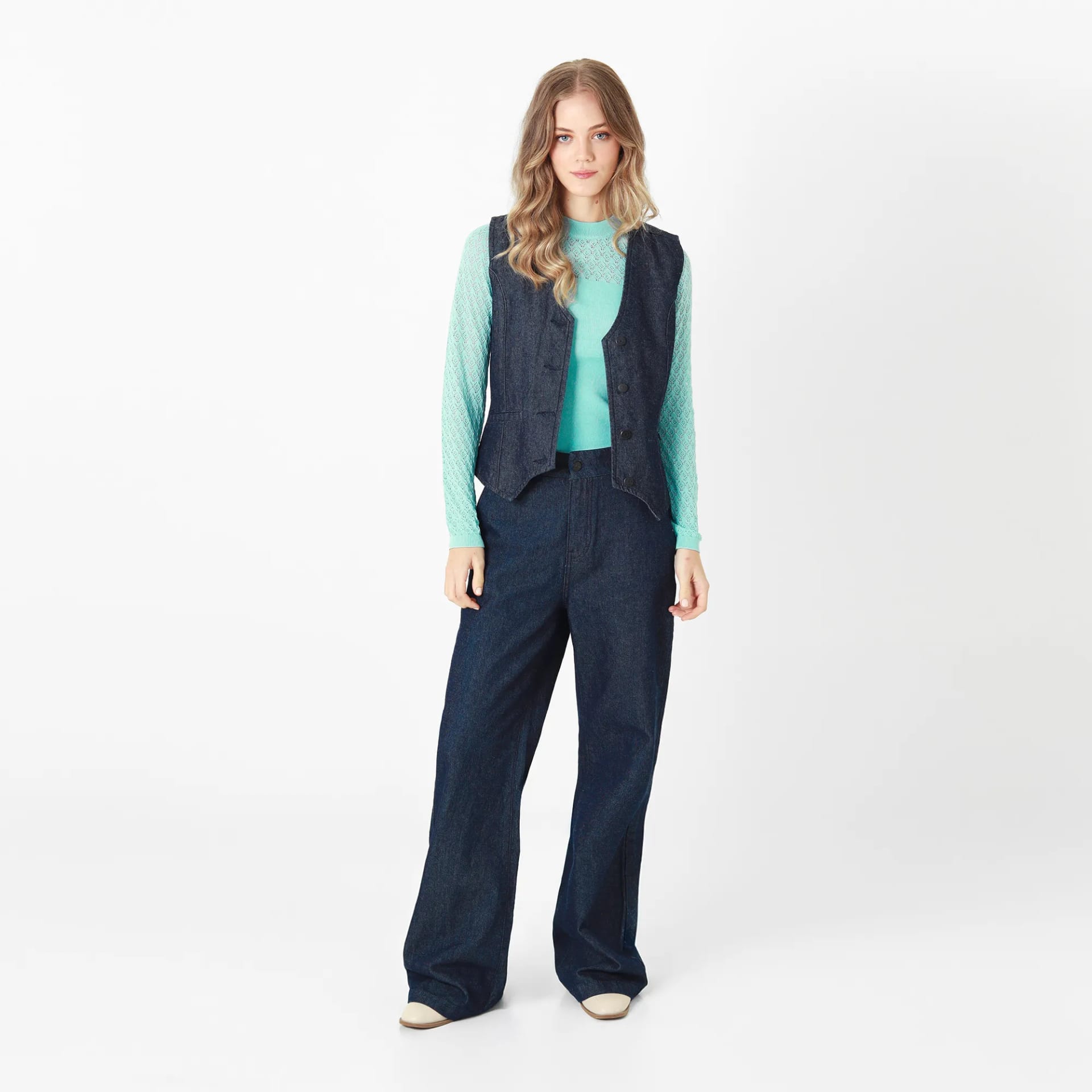Pantalon Tiro Alto Bota Recta - imagen 1