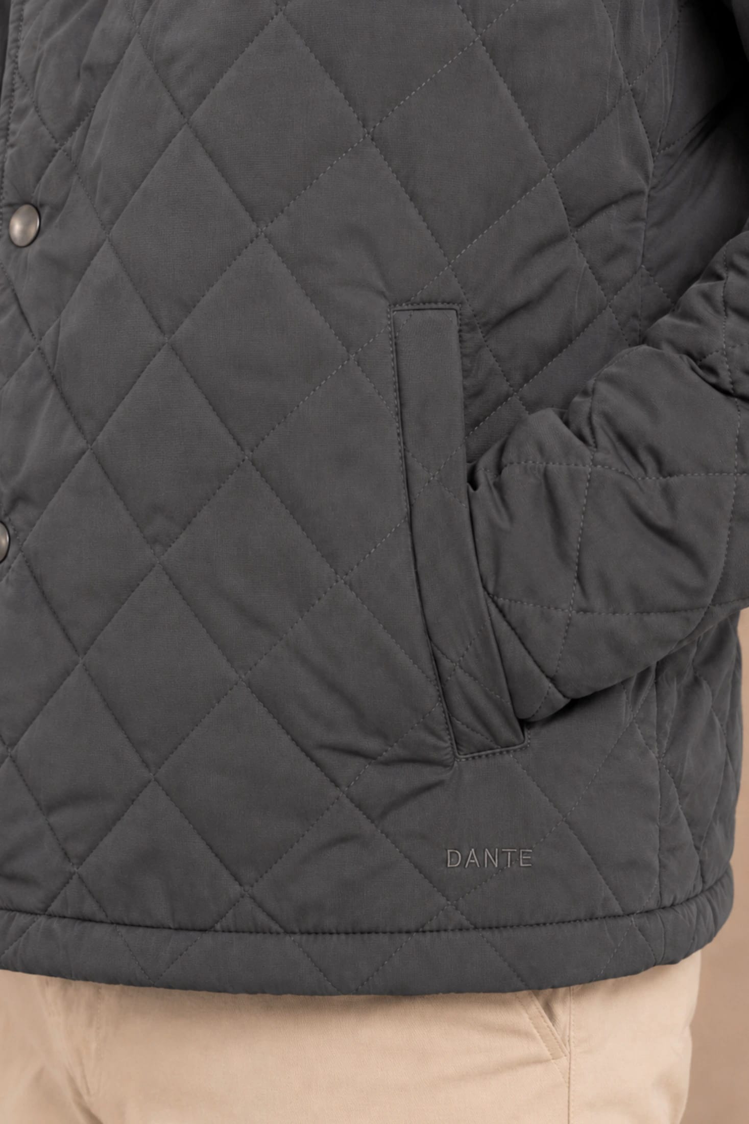 Chaqueta Alcolchada Rombos Gris - imagen 5