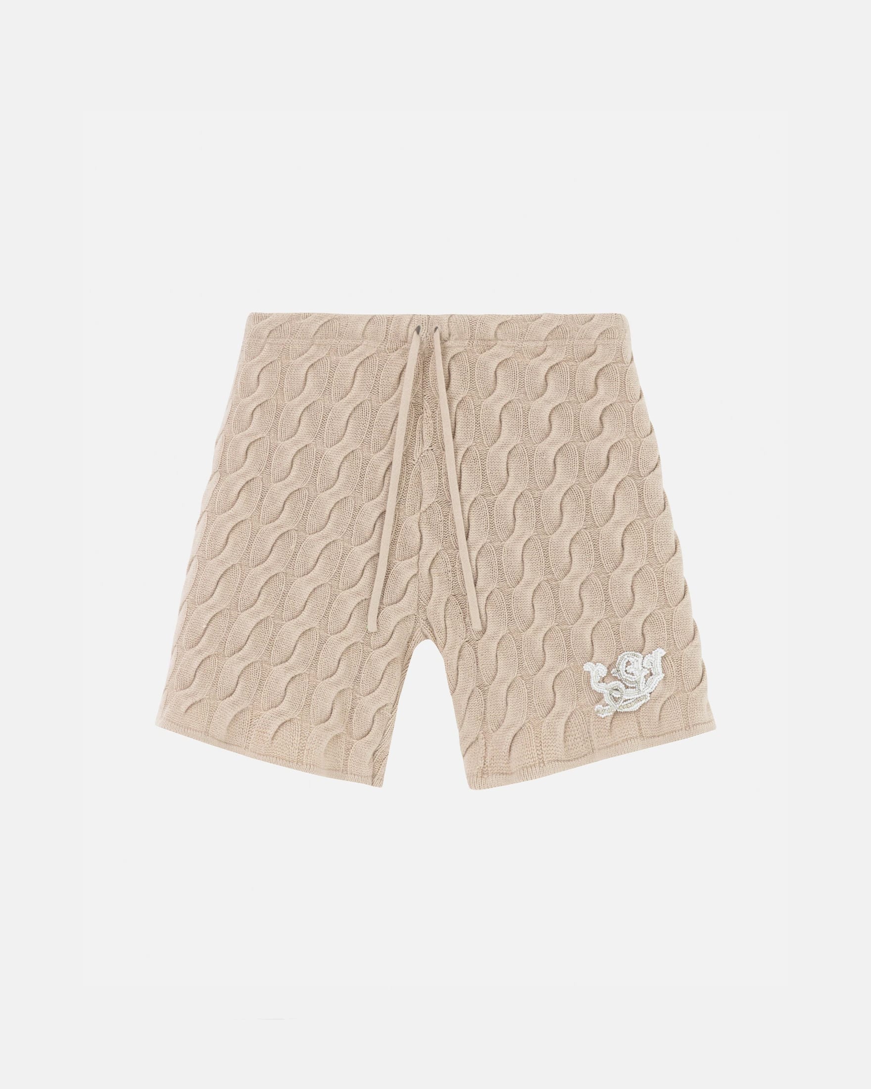 The Path Monogram Cable Knit Short Cream - imagen 1