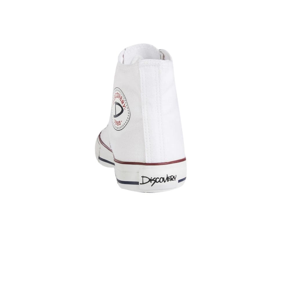 Tenis Urbanos Discovery Alto Blanco-Rojo Croydon Unisex - imagen 3