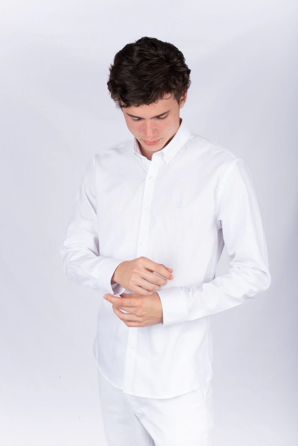 Camisa Oxford Blanca A Azul R - imagen 3