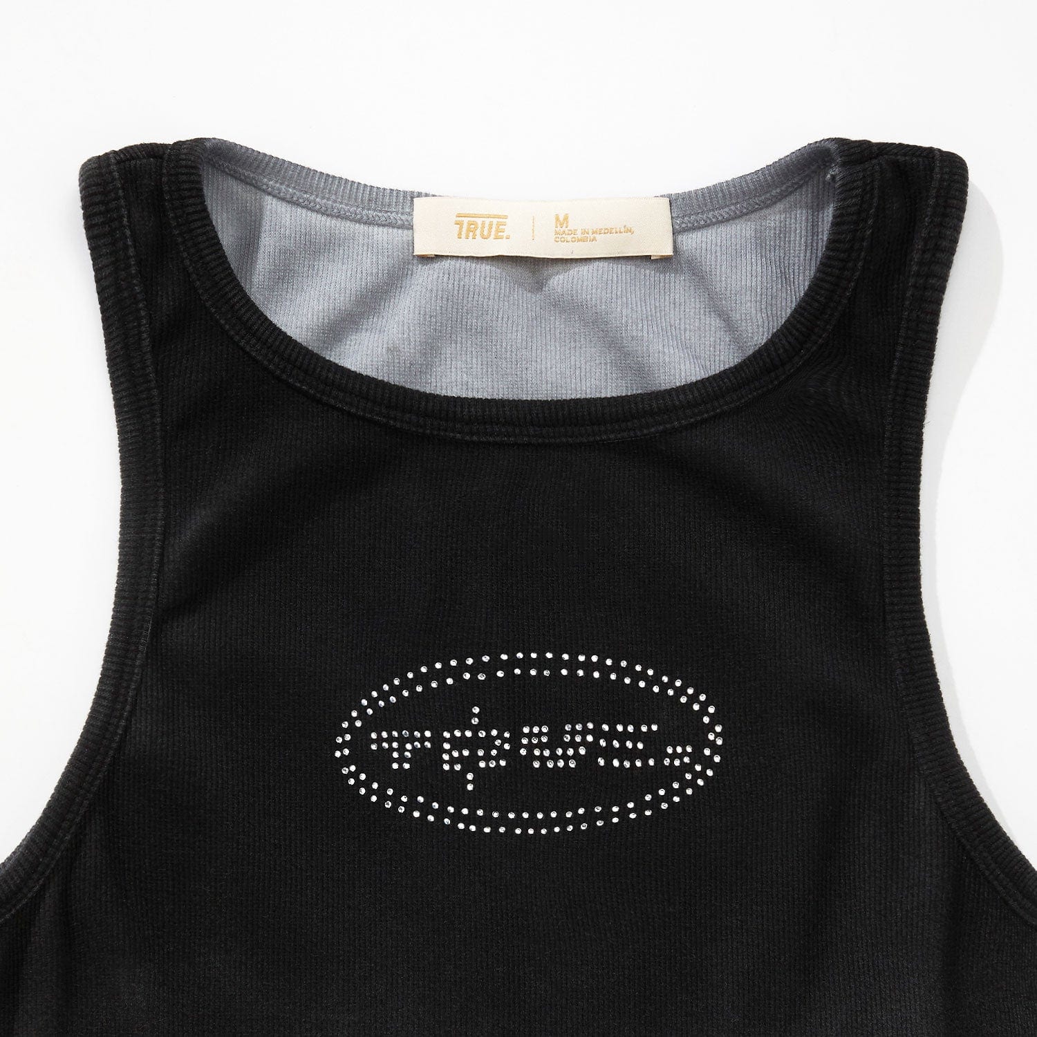 Gradient Rhinestone Tank Top - Black - imagen 4
