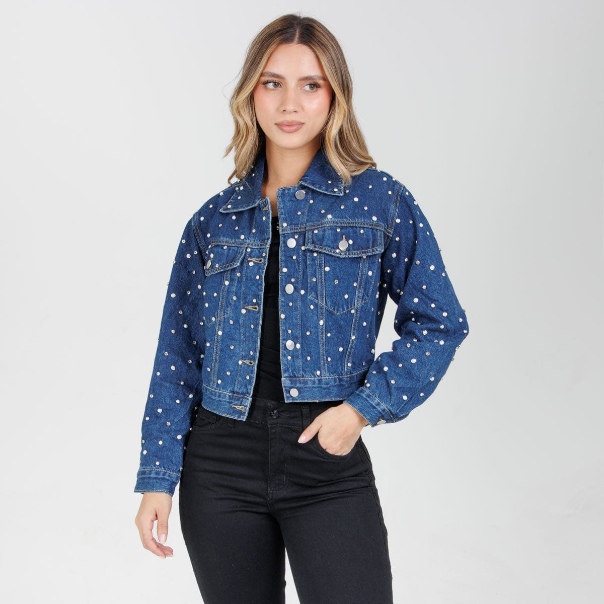 Chaqueta Denim brillos GY6515 - imagen 1