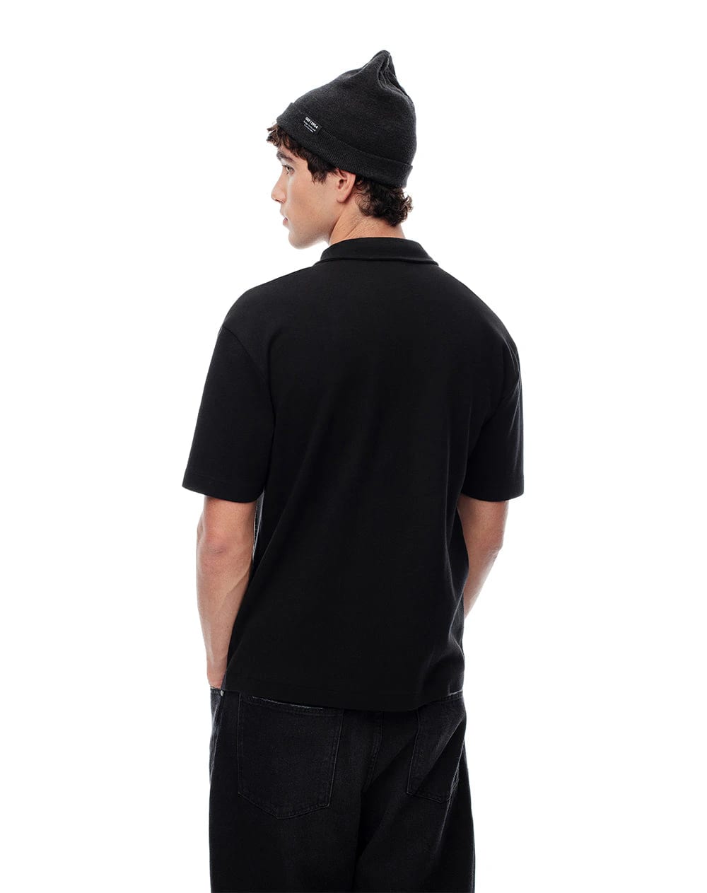 Polo regular algodón negra hombre - imagen 3