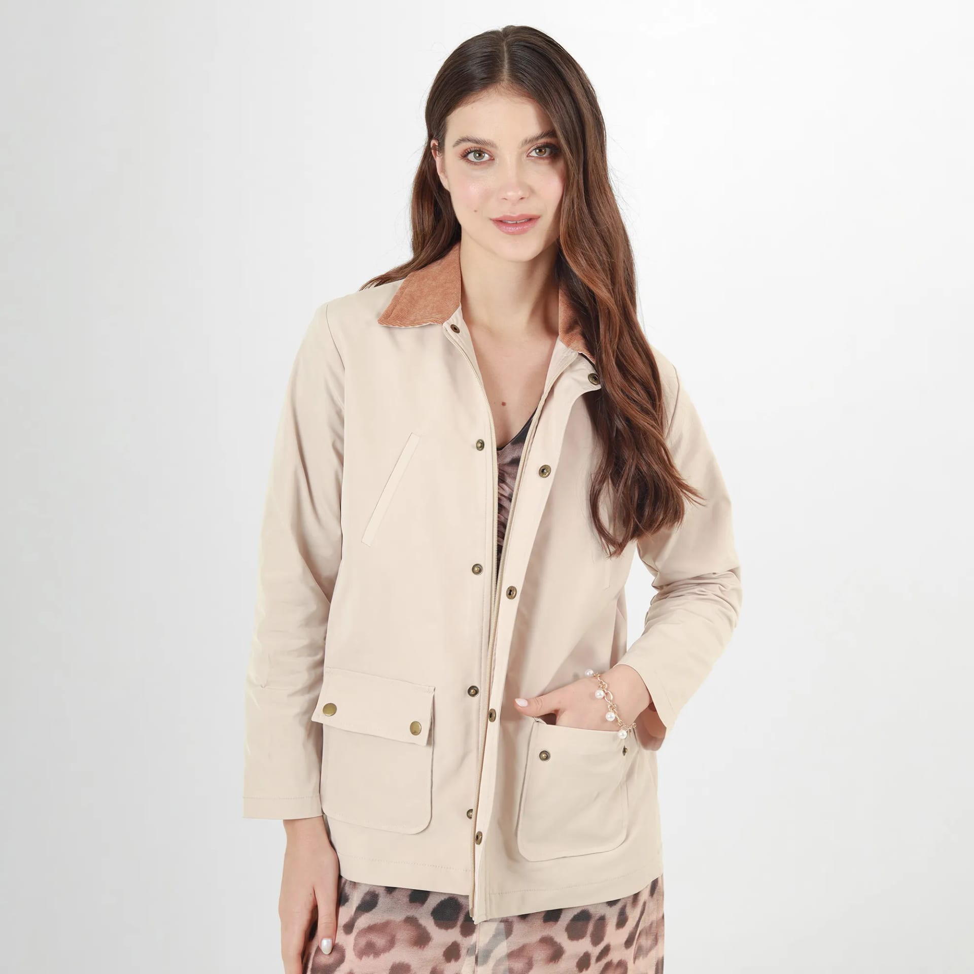 Chaqueta Cuello Camisero Manga Larga - imagen 2