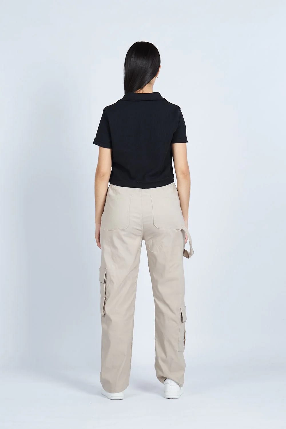 Lounge cropped Polo textura Negra | Drop 03 | - imagen 3
