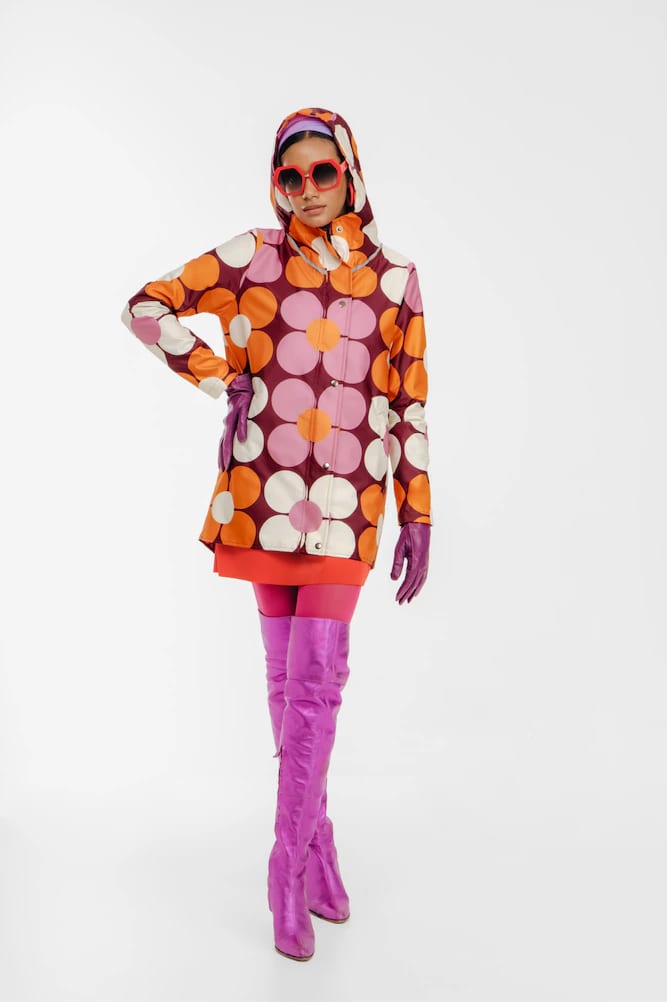 RAINCOAT FLOWER POWER NARANJA (PRE-ORDER) - imagen 1