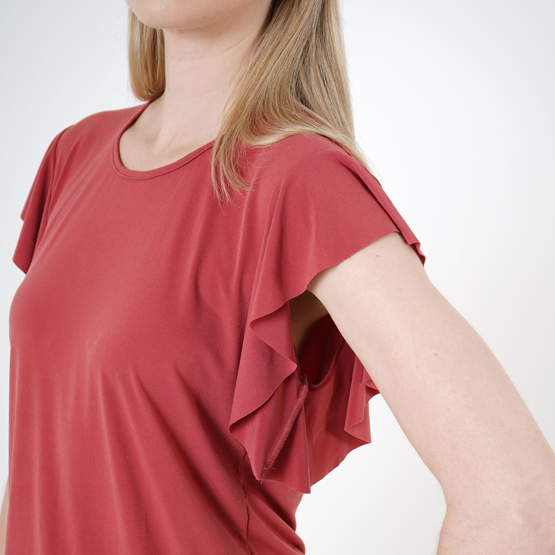 Camiseta top manga bolero corta lazo ajustable espalda cuello - imagen 4