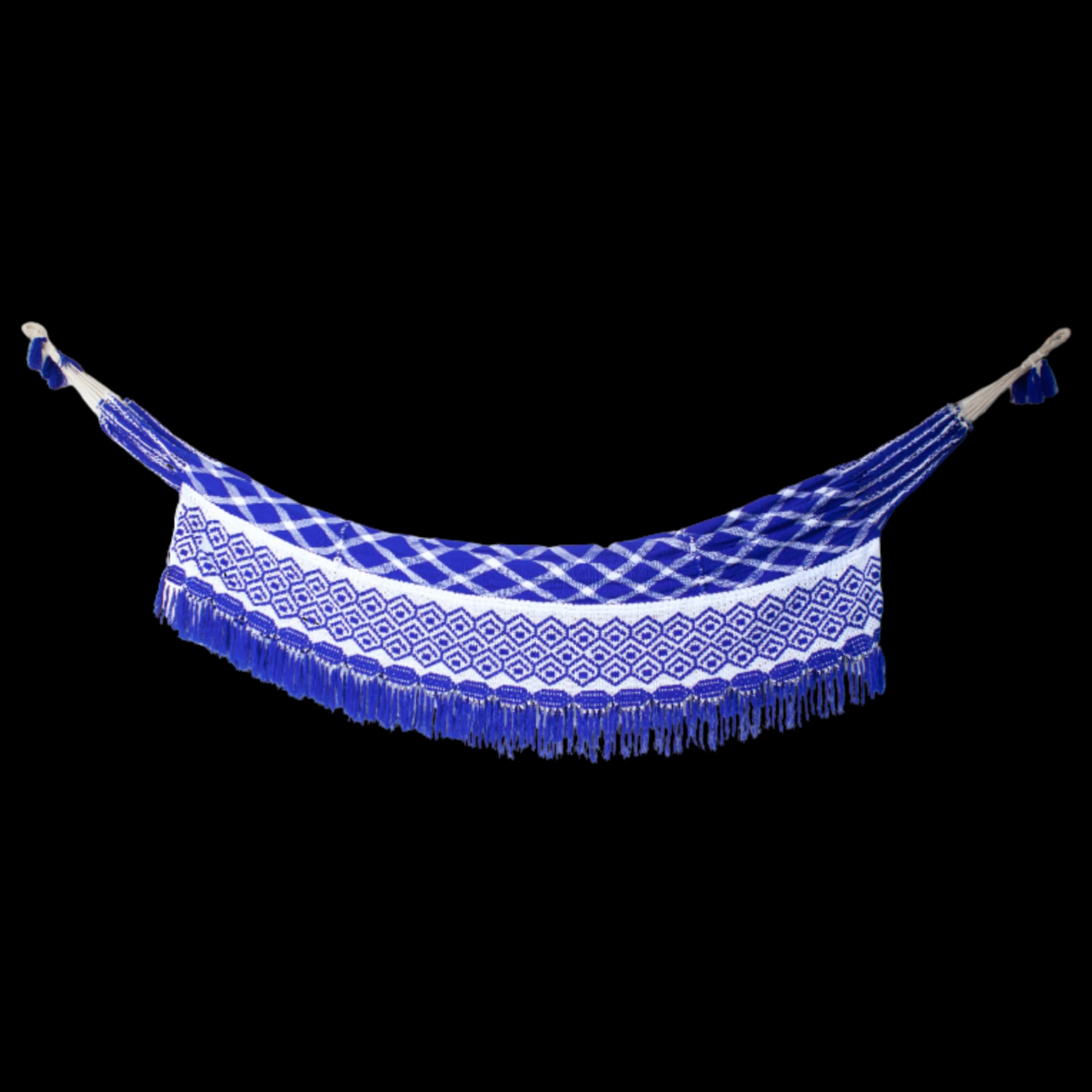 Hamaca Wayuu Azul/Coral - imagen 2