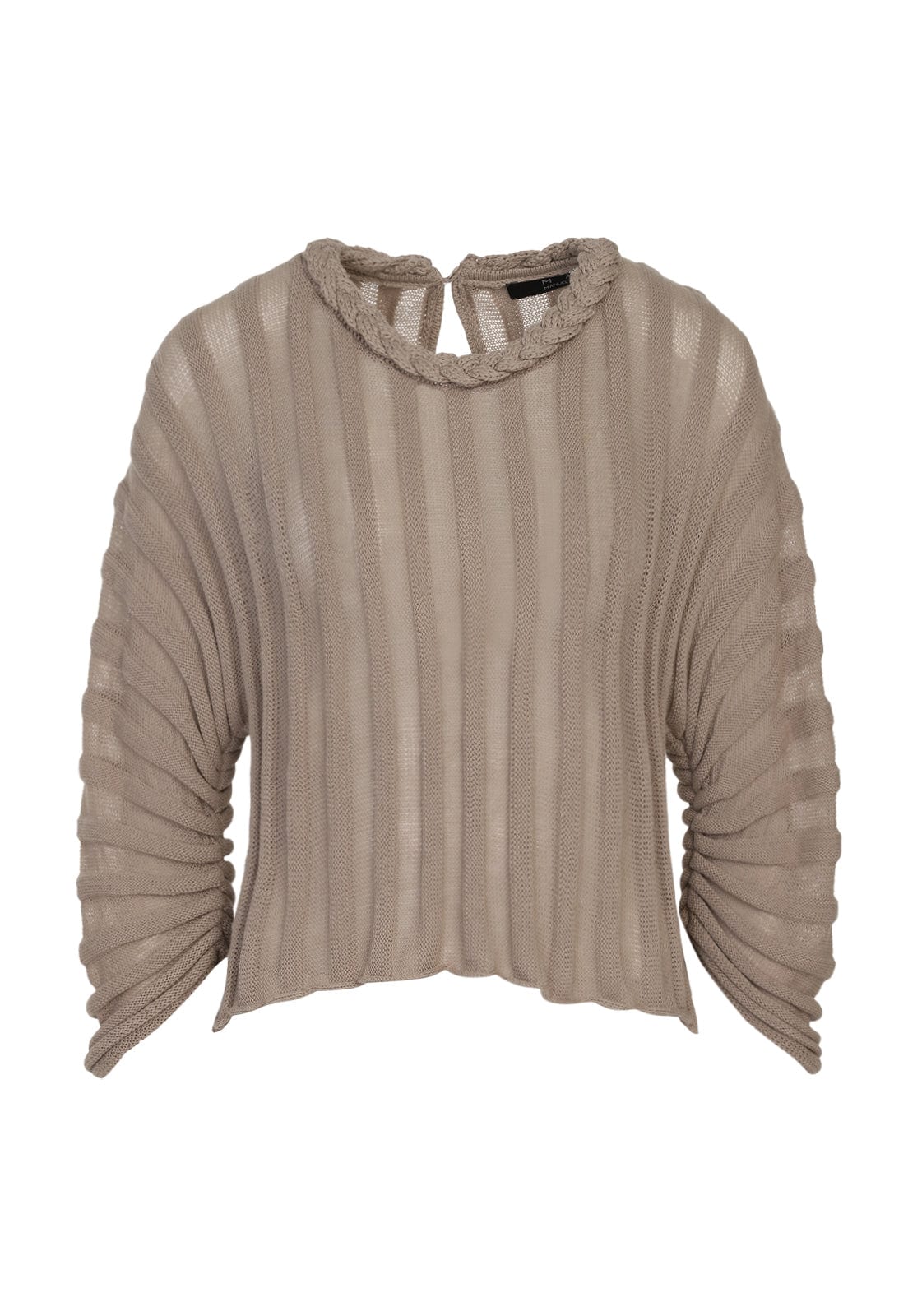 BRAID NECK RIBBED TOP - imagen 1