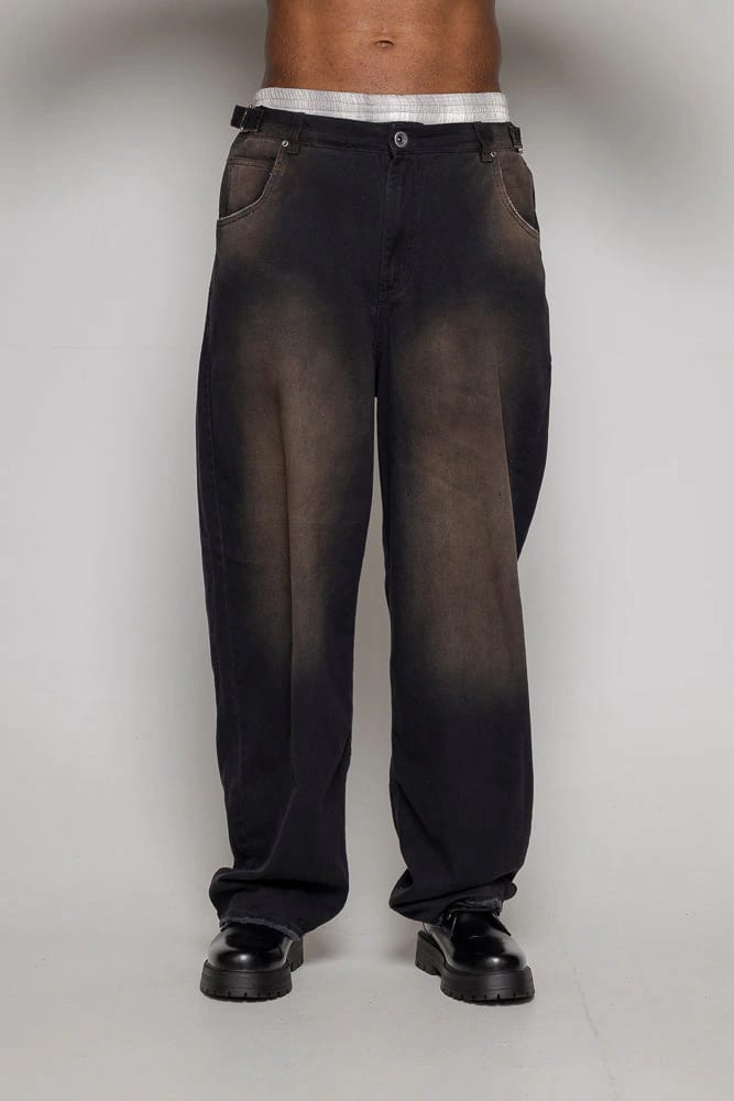 Baggy Courage Negro Desgastes - imagen 6