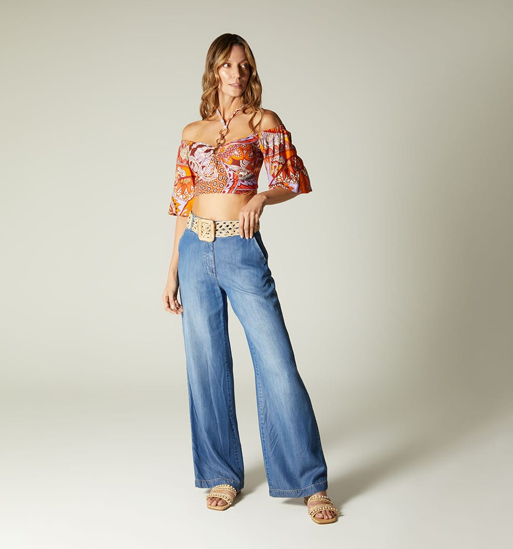 Blusa escote bandeja manga 3/4 - imagen 2