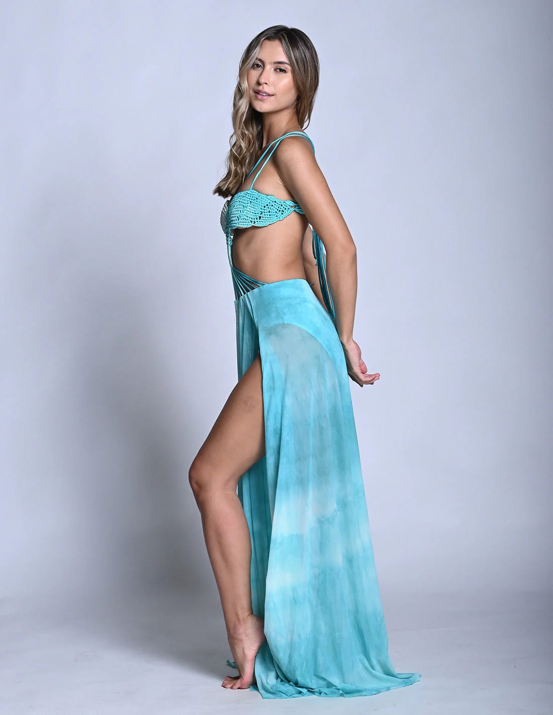 Vestido Árbol De La Vida Sea Jet Hand Dyed - imagen 3