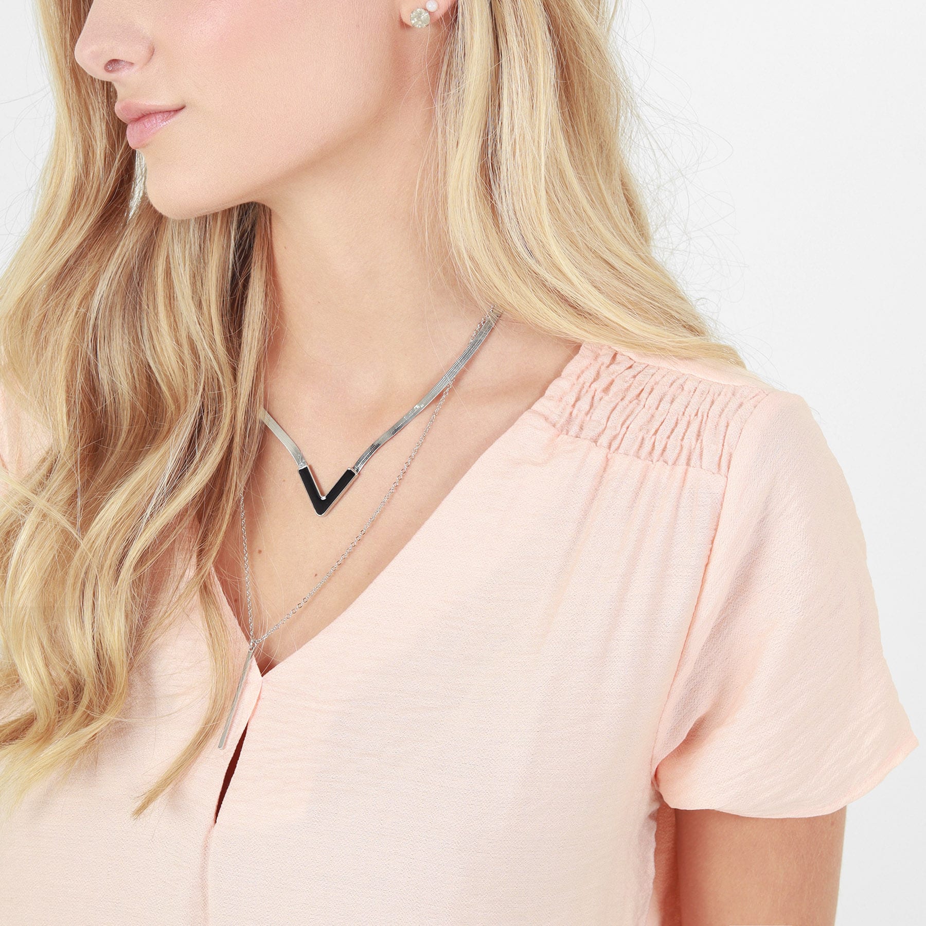 Blusa Cuello V Manga Corta - imagen 3
