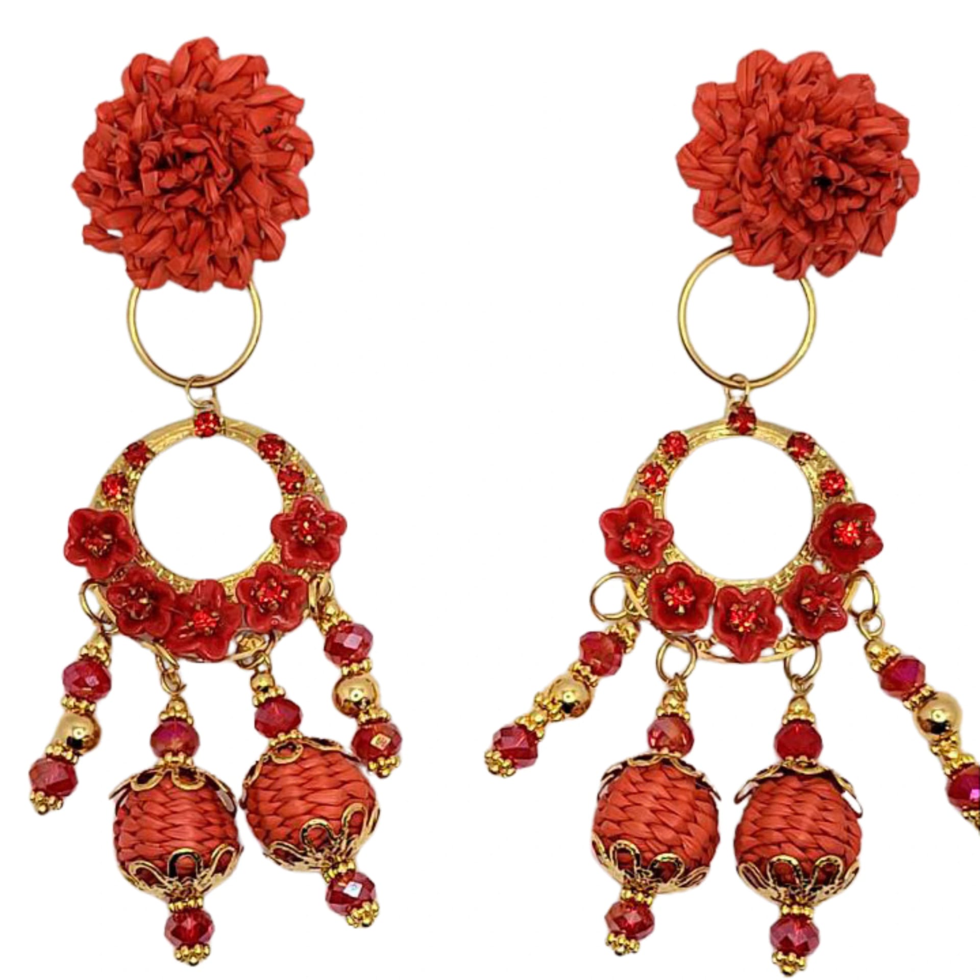 Petal Cascade Hoop Earrings - imagen 2