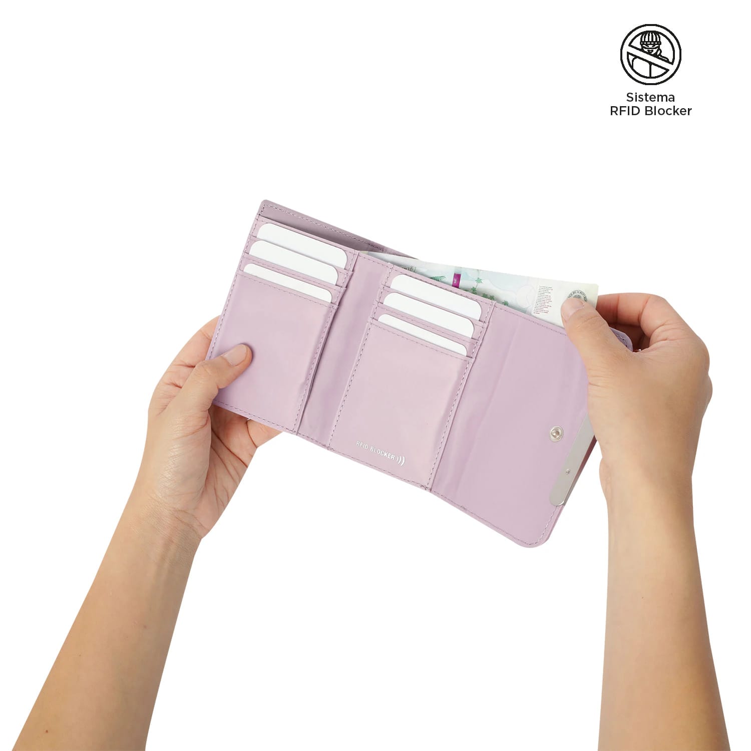 Billetera Bel con RFID Blocker Rosada - imagen 3