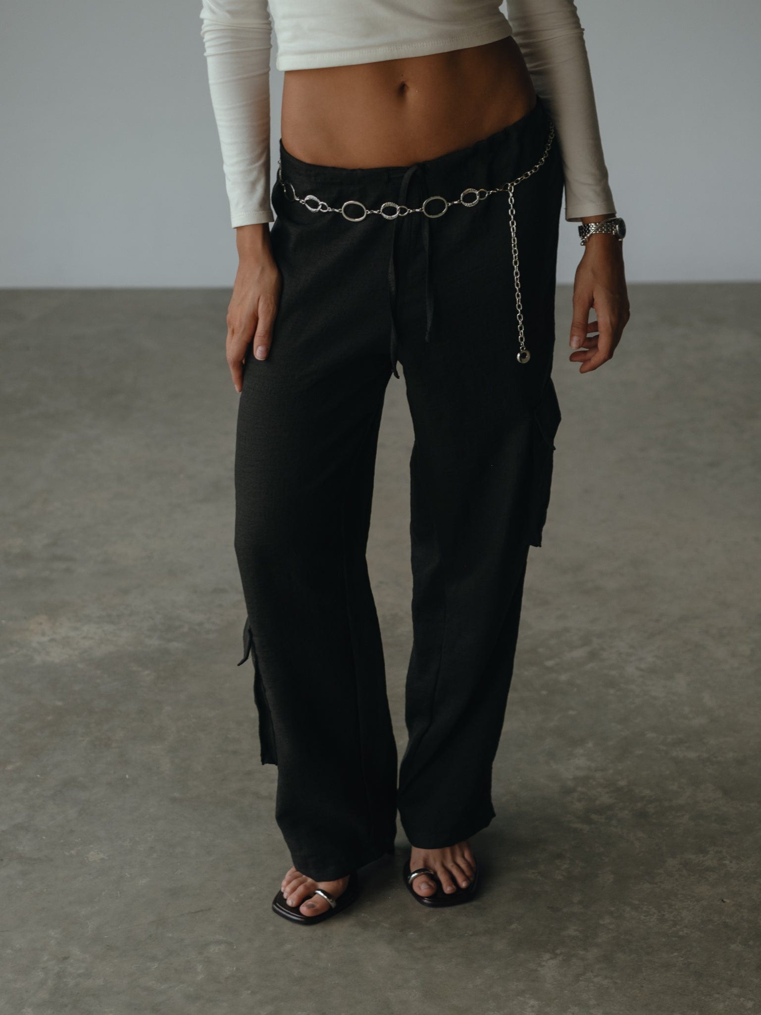 LIGHT CARGO PANT - BLACK - imagen 1