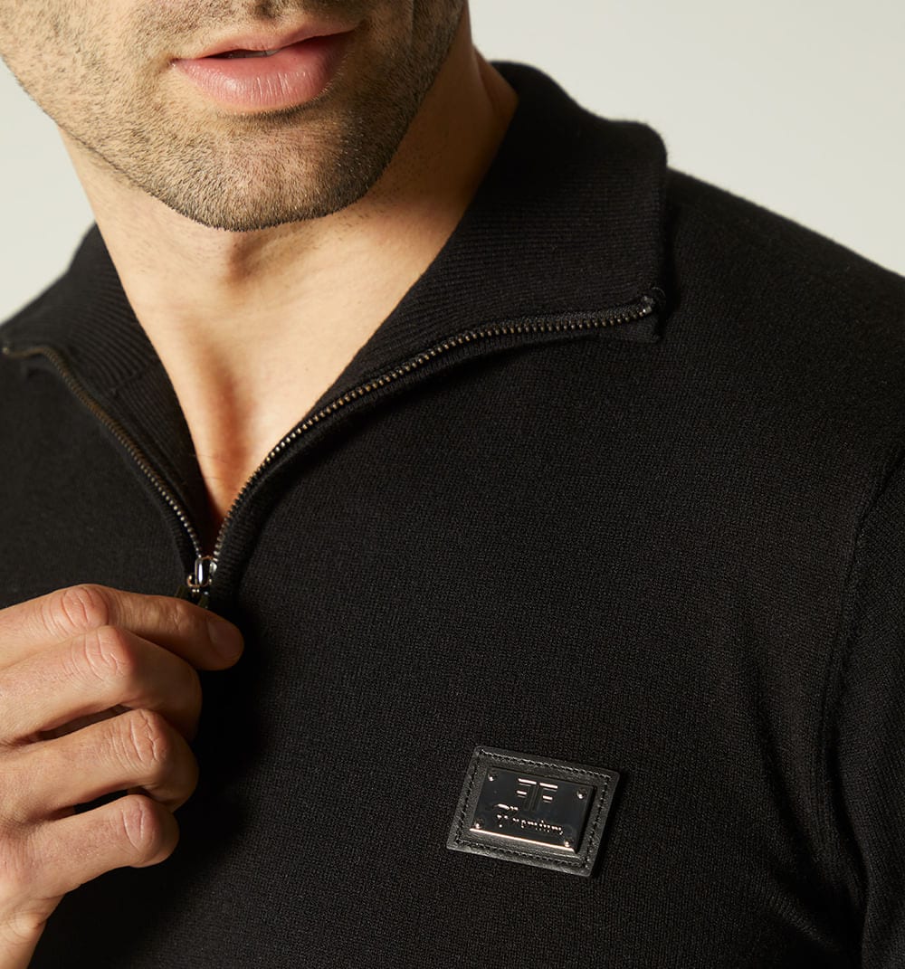 Buzo para hombre con placa cuello alto con cierre - imagen 2