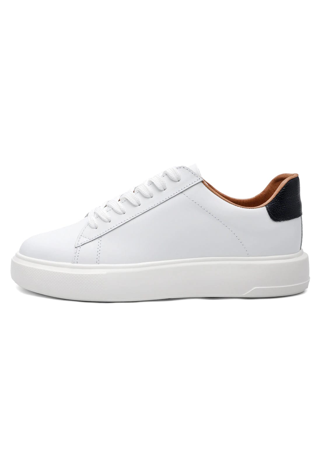 Tenis blancos talon azul detalle azul - imagen 2