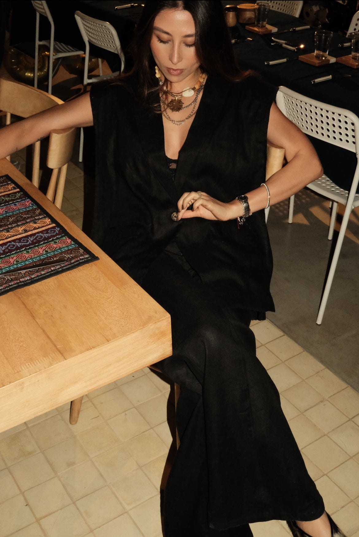 Pantalón Aire de lino | Negro - imagen 4