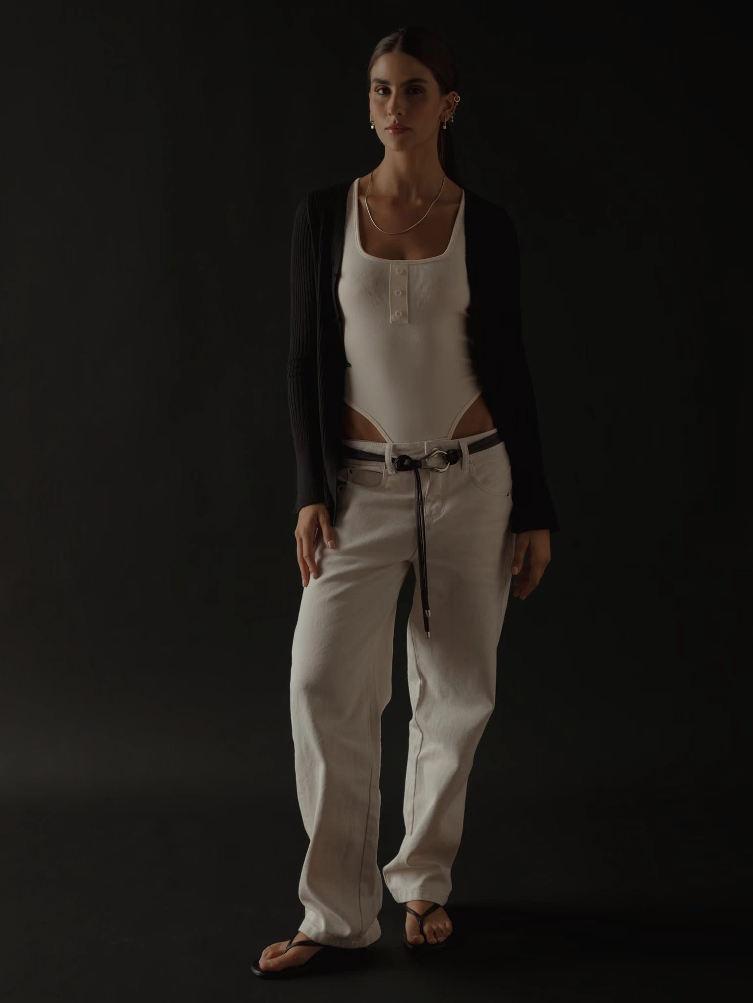 HALF BUTTON BODY - SOFT WHITE - imagen 13