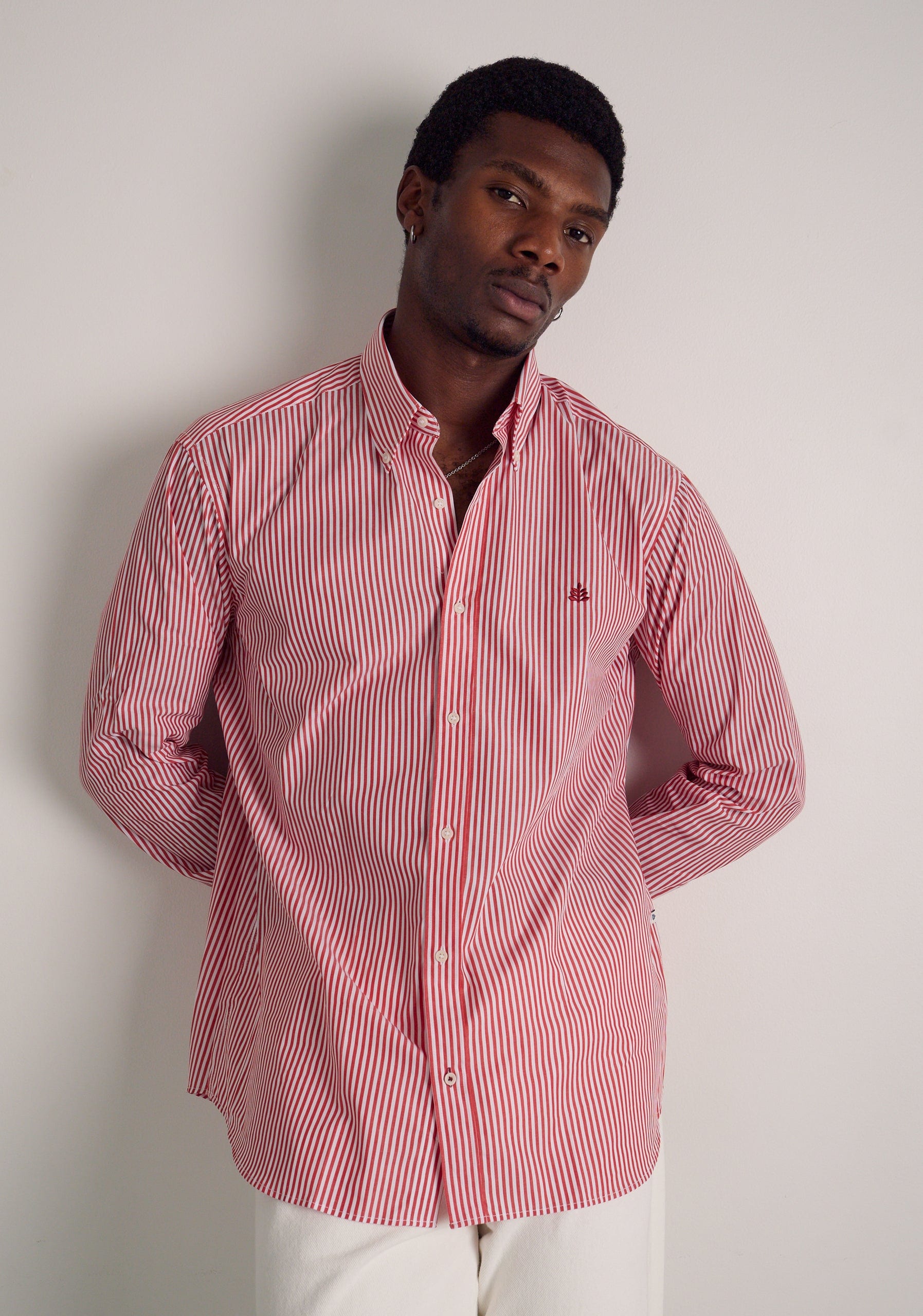 Camisa H CBD Rayas Med L-Vin Cereza - imagen 2