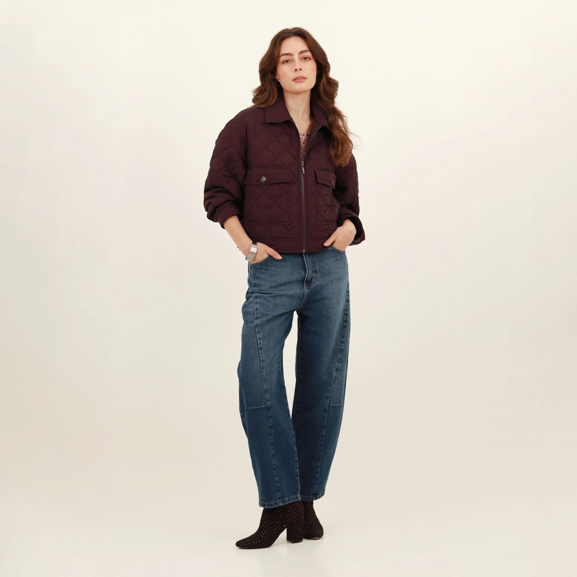 Chaqueta acolchada crop - imagen 4