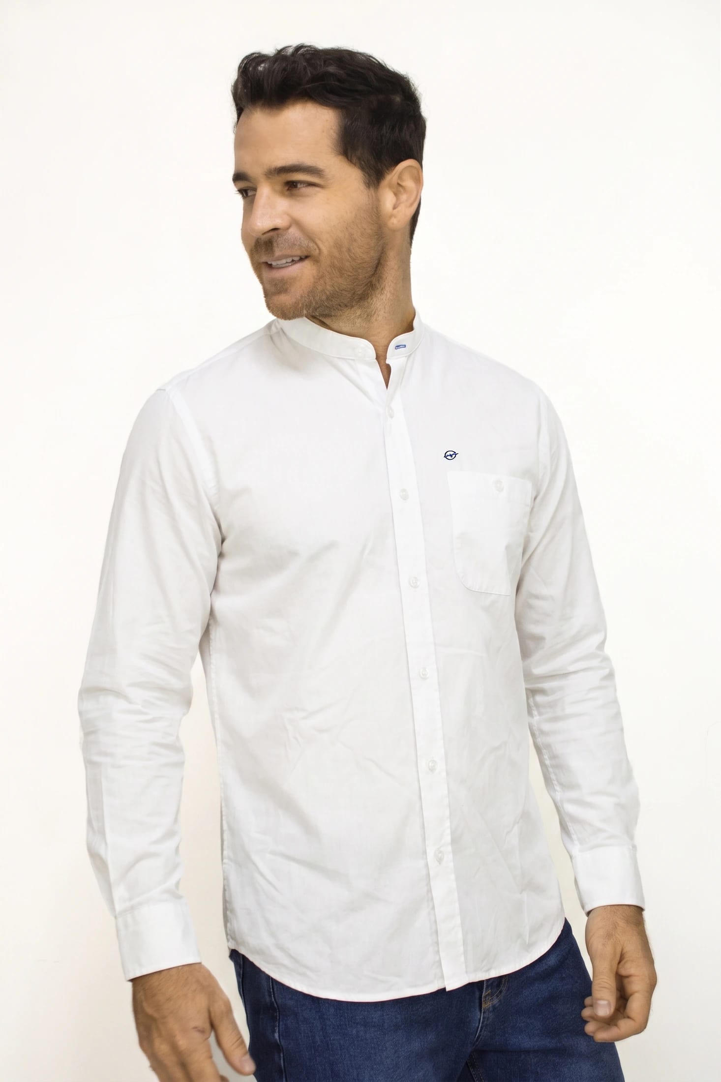 CAMISA CUELLO MAO MARFIL PARA HOMBRE - imagen 2