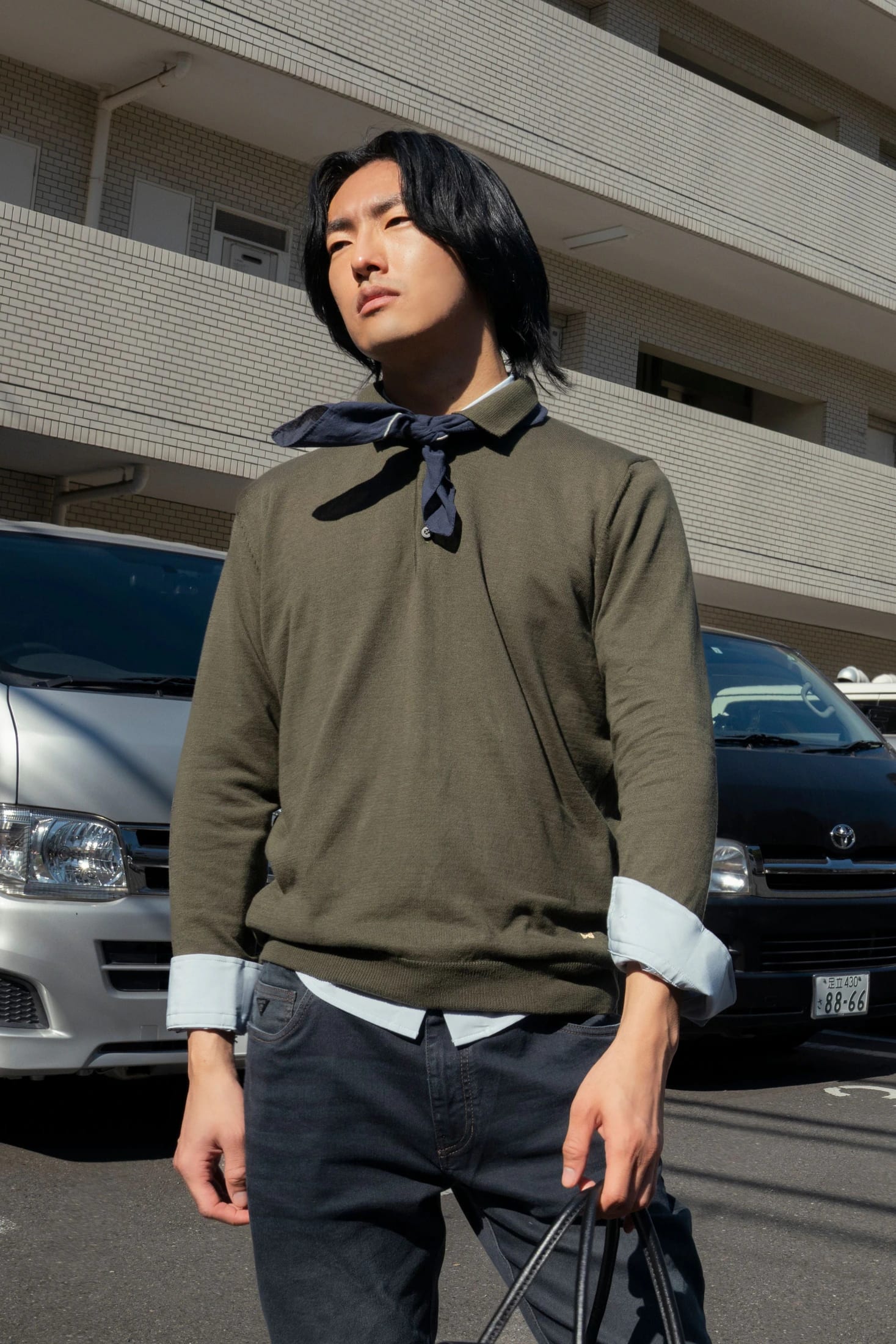 Polo Tejido Manga Larga Verde Militar - imagen 12