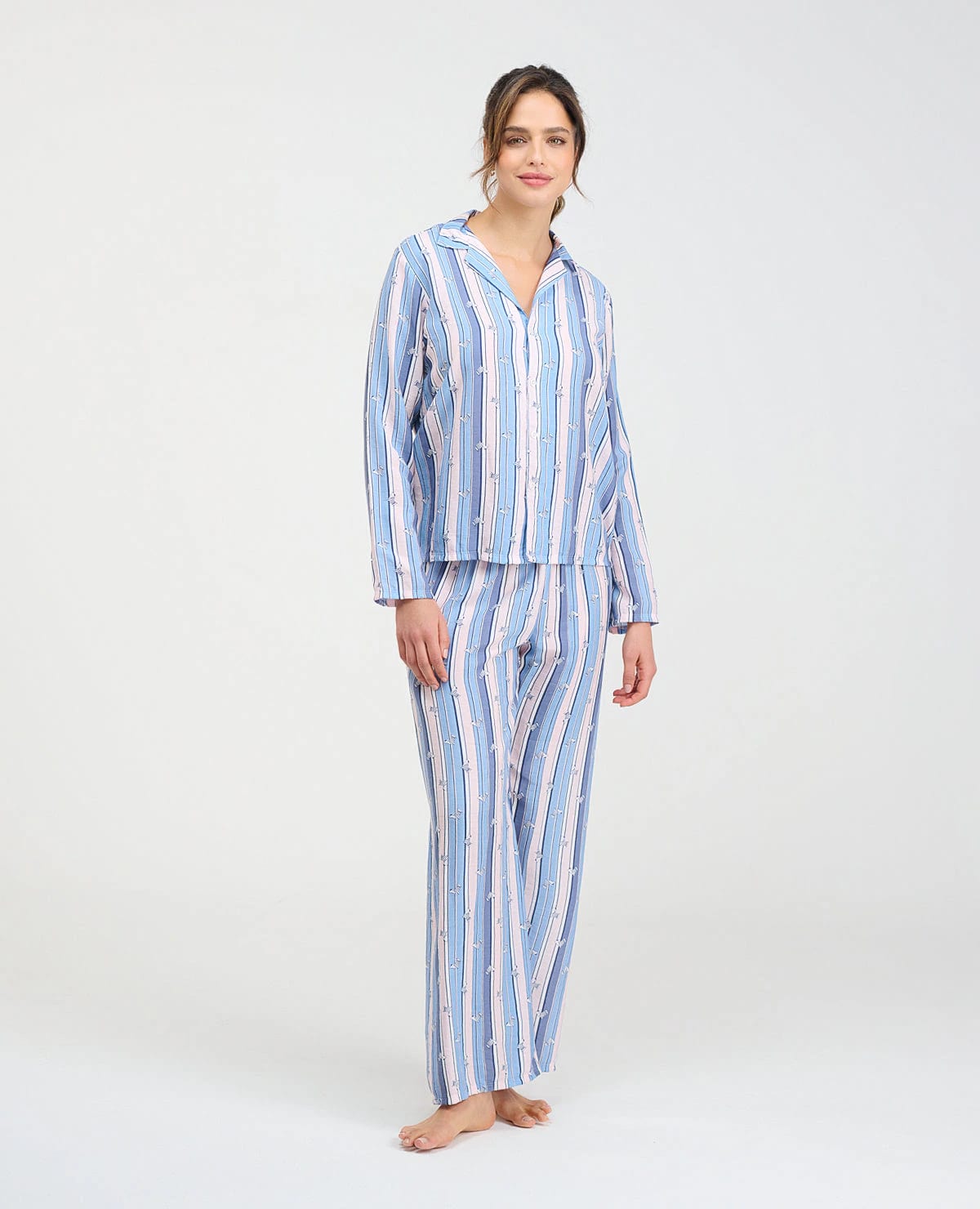 Pijama de Pantalón | Camisa Manga Larga de Botones - imagen 1