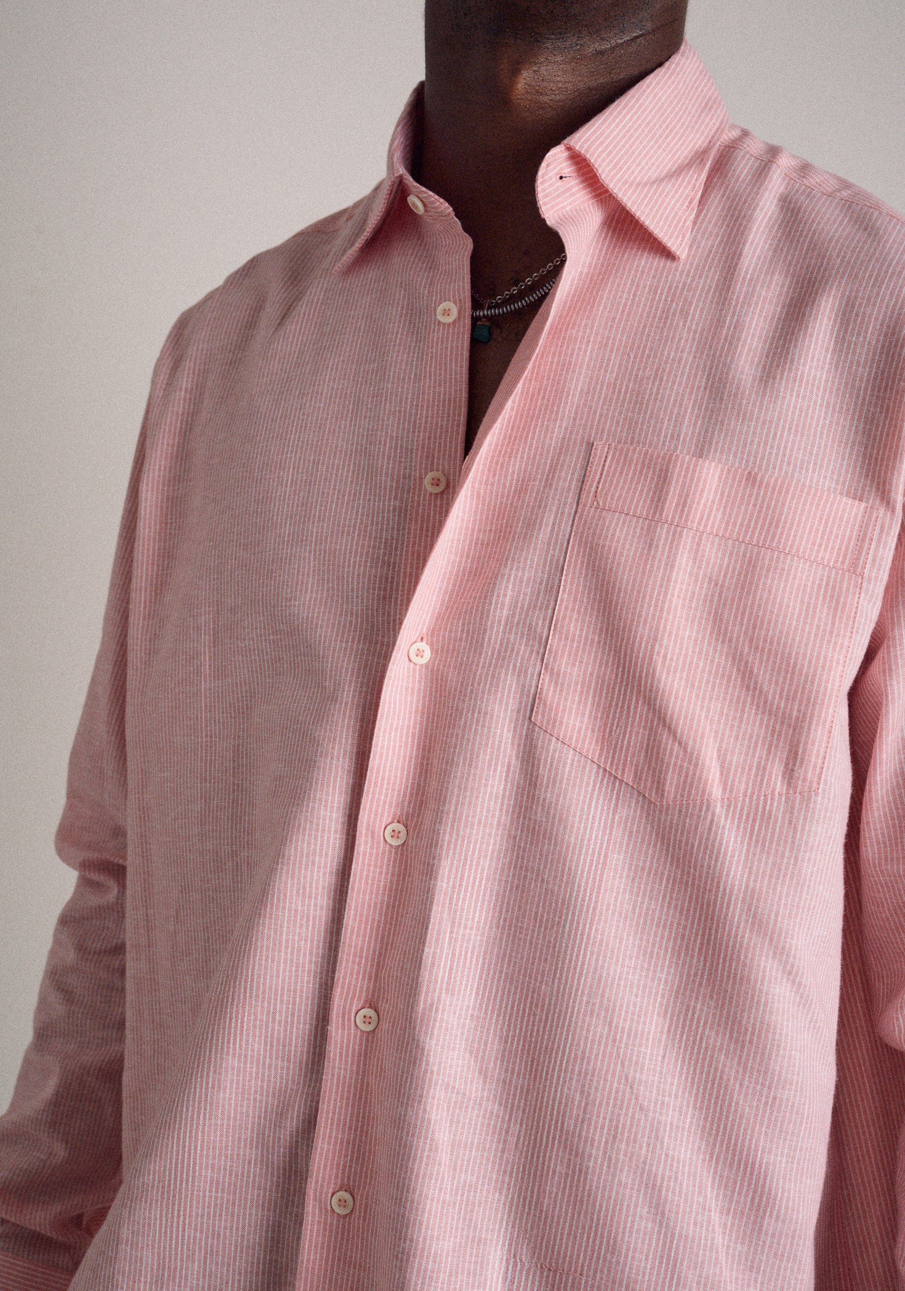 Camisa H CI Jamaica Rayas Delg Palo De Rosa - imagen 4