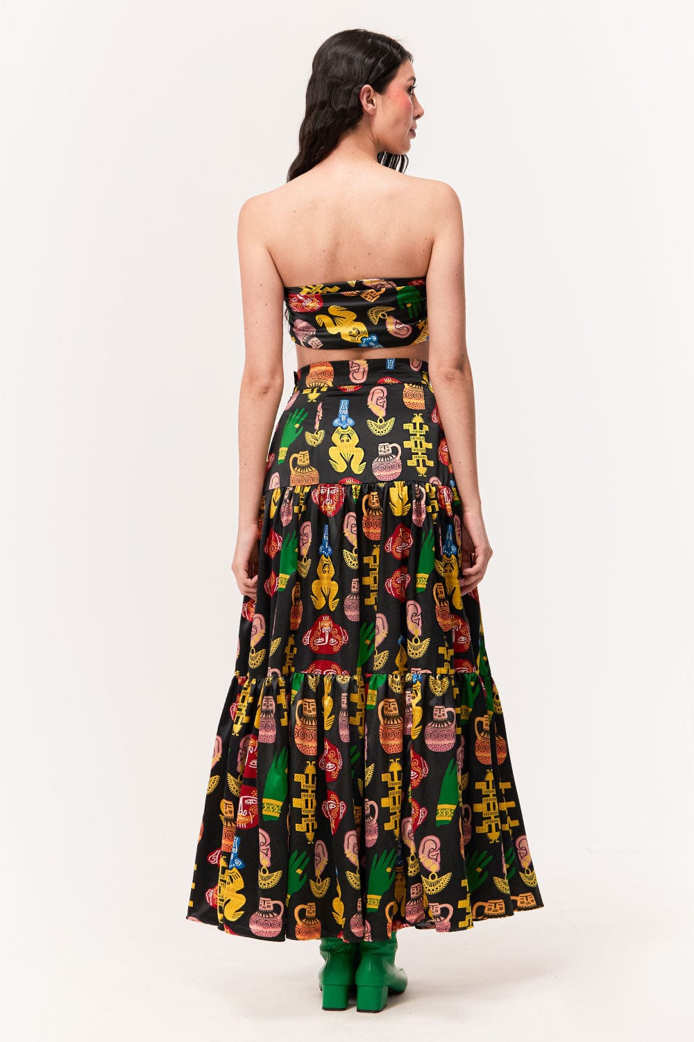 Maxi Falda / Estampado Figuras Sentido Precolombino - imagen 3