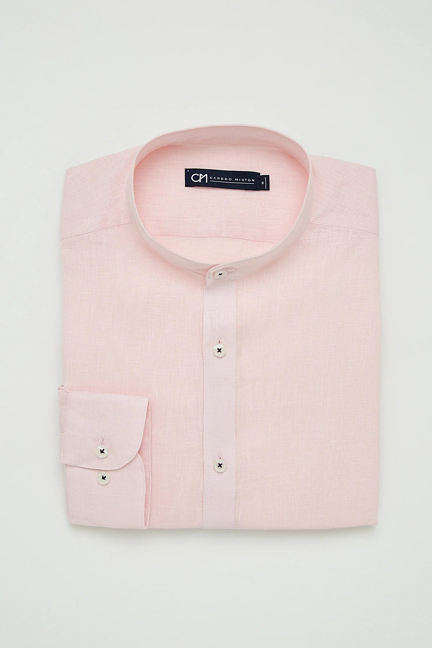 Camisa Cuello Mao Lino Rosa Bebé - imagen 4