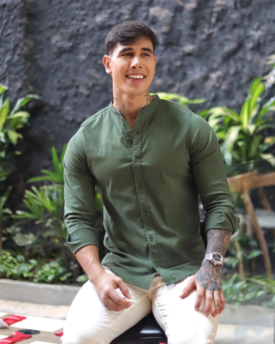 Camisa Oxford Verde - imagen 2