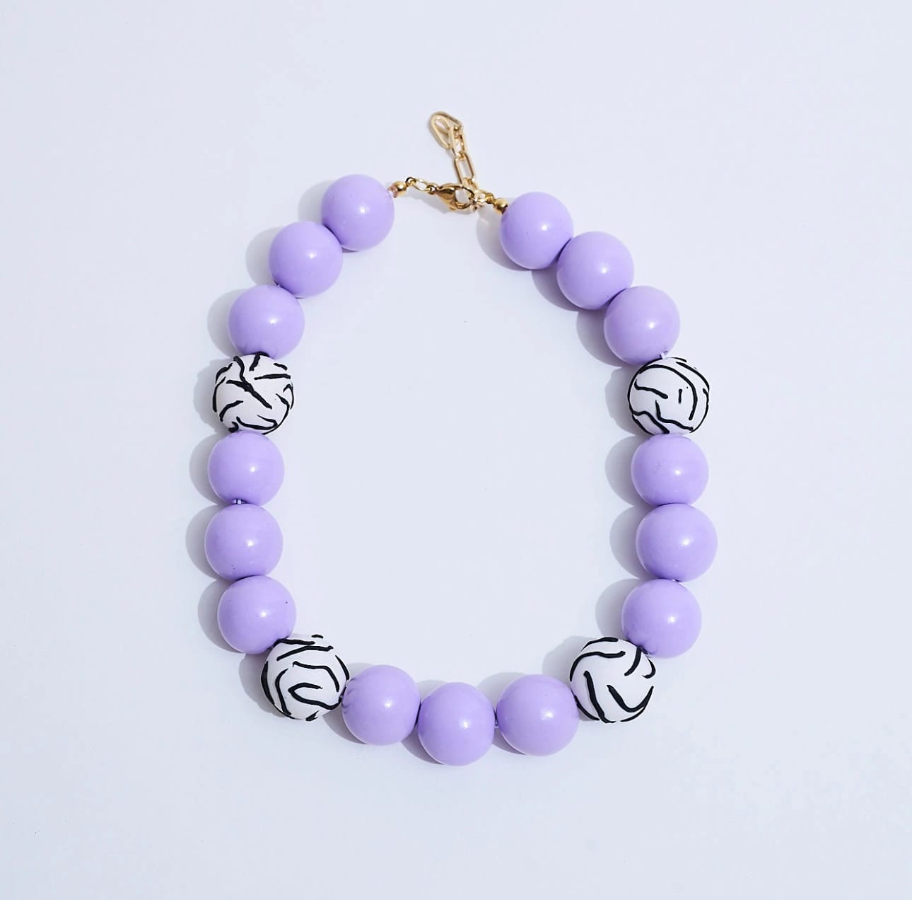 Collar Corazón Rayado - imagen 1
