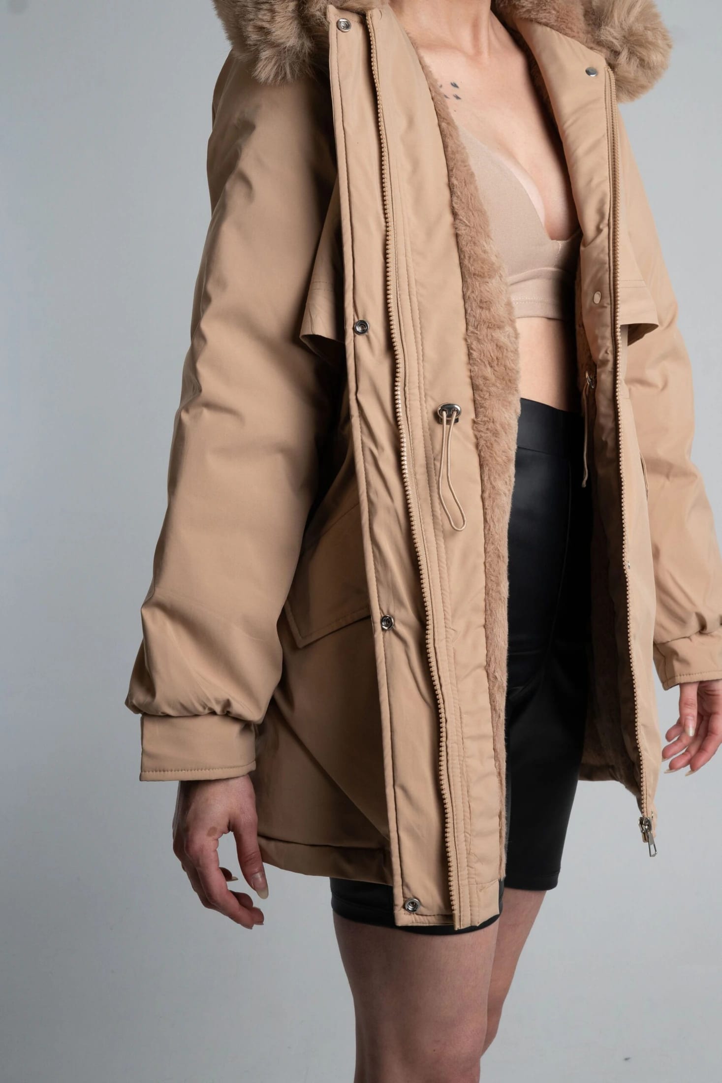 Chaqueta Parka Beige - imagen 3