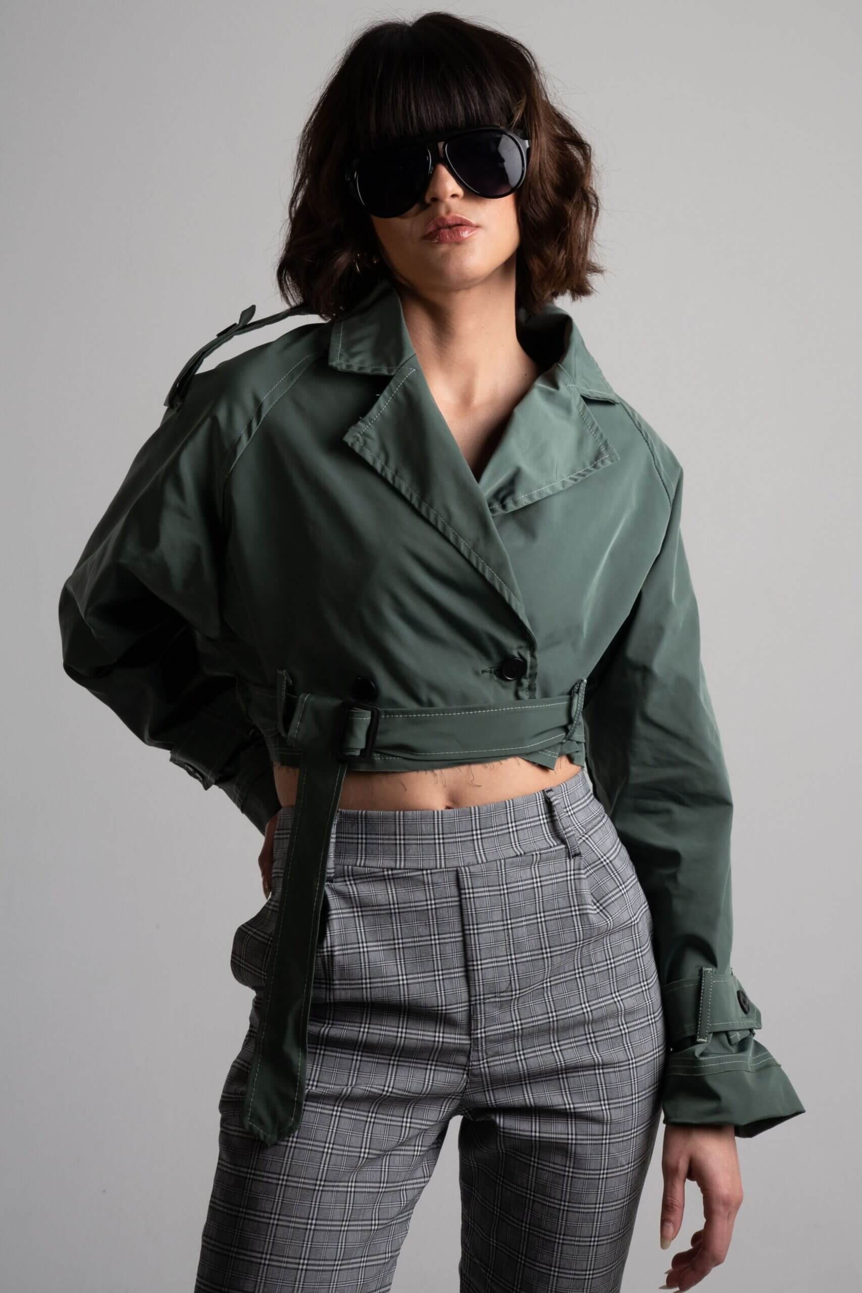 Gabardina Corta Verde - imagen 1
