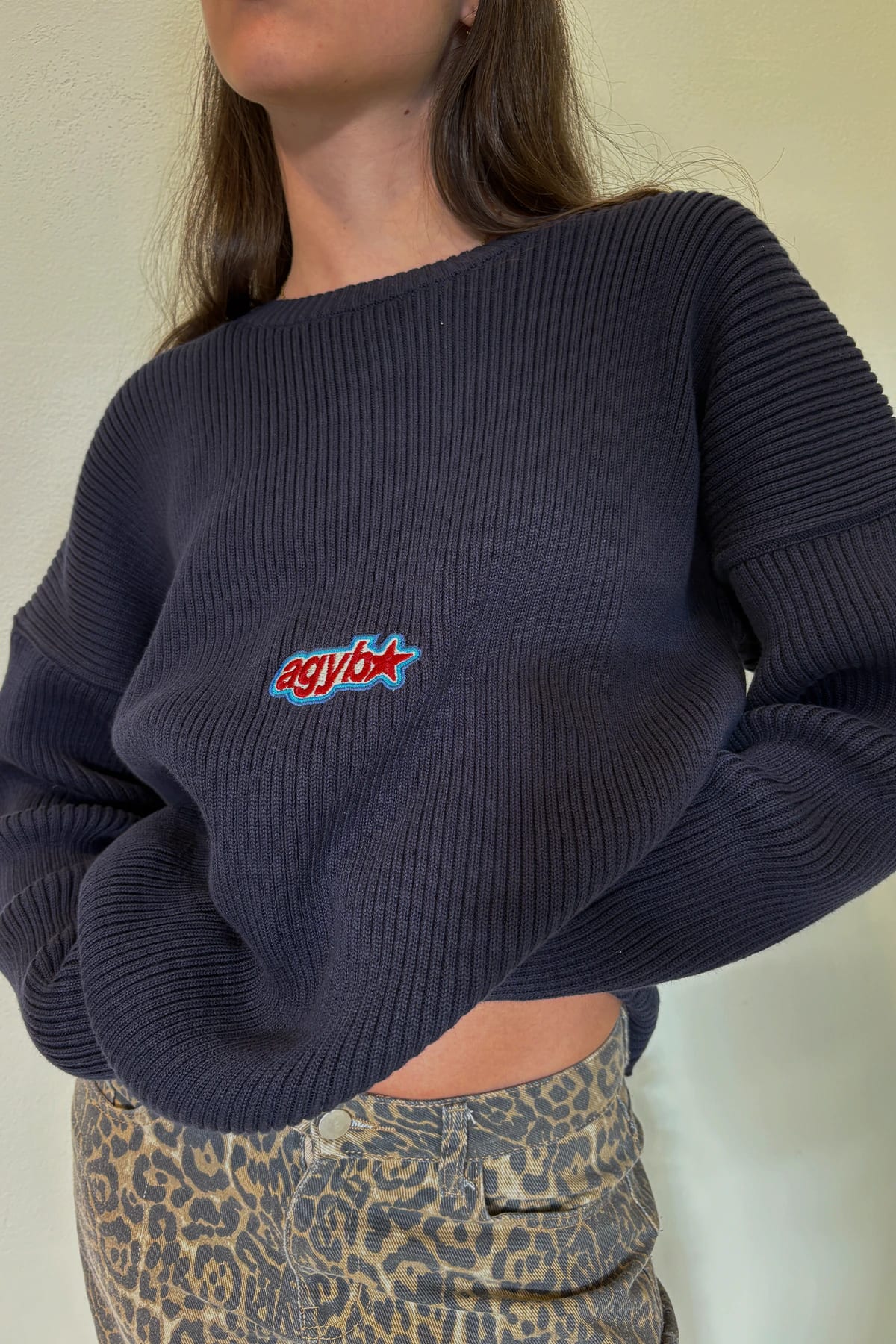 Starry Rib Sweater Navy - imagen 5