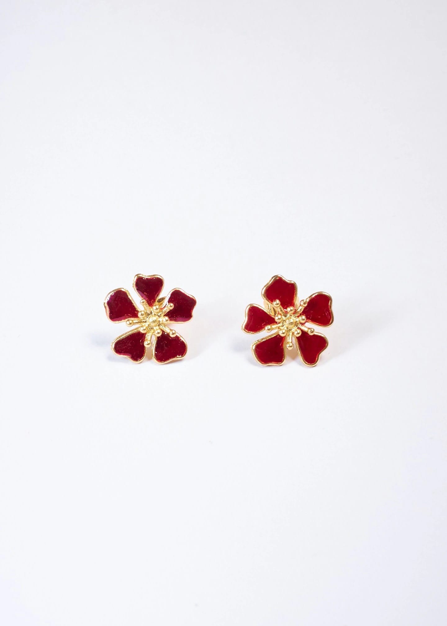 Aretes Aurora Mini Rojo Vino - imagen 2