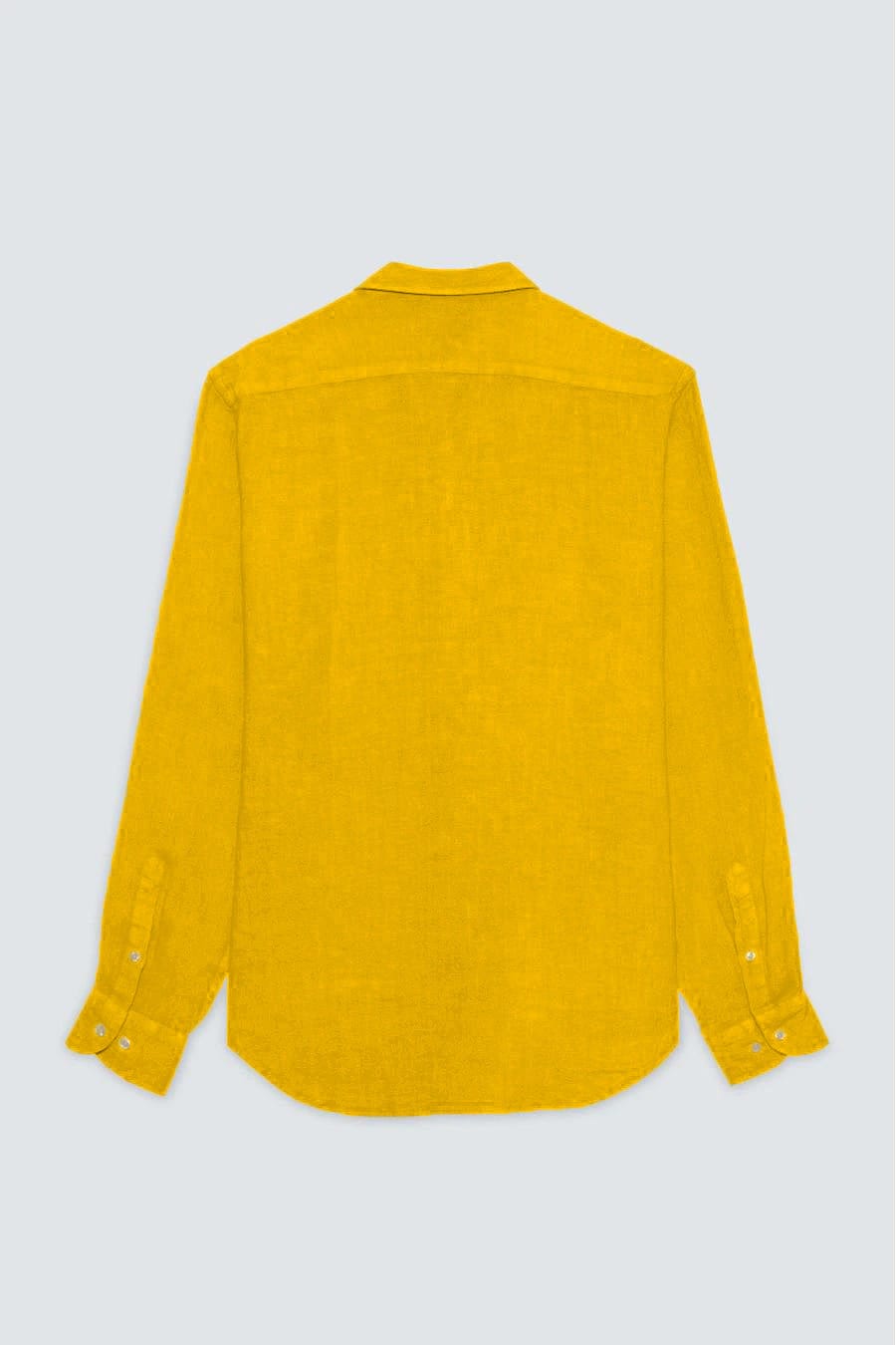 Men's linen shirt mustard - imagen 3