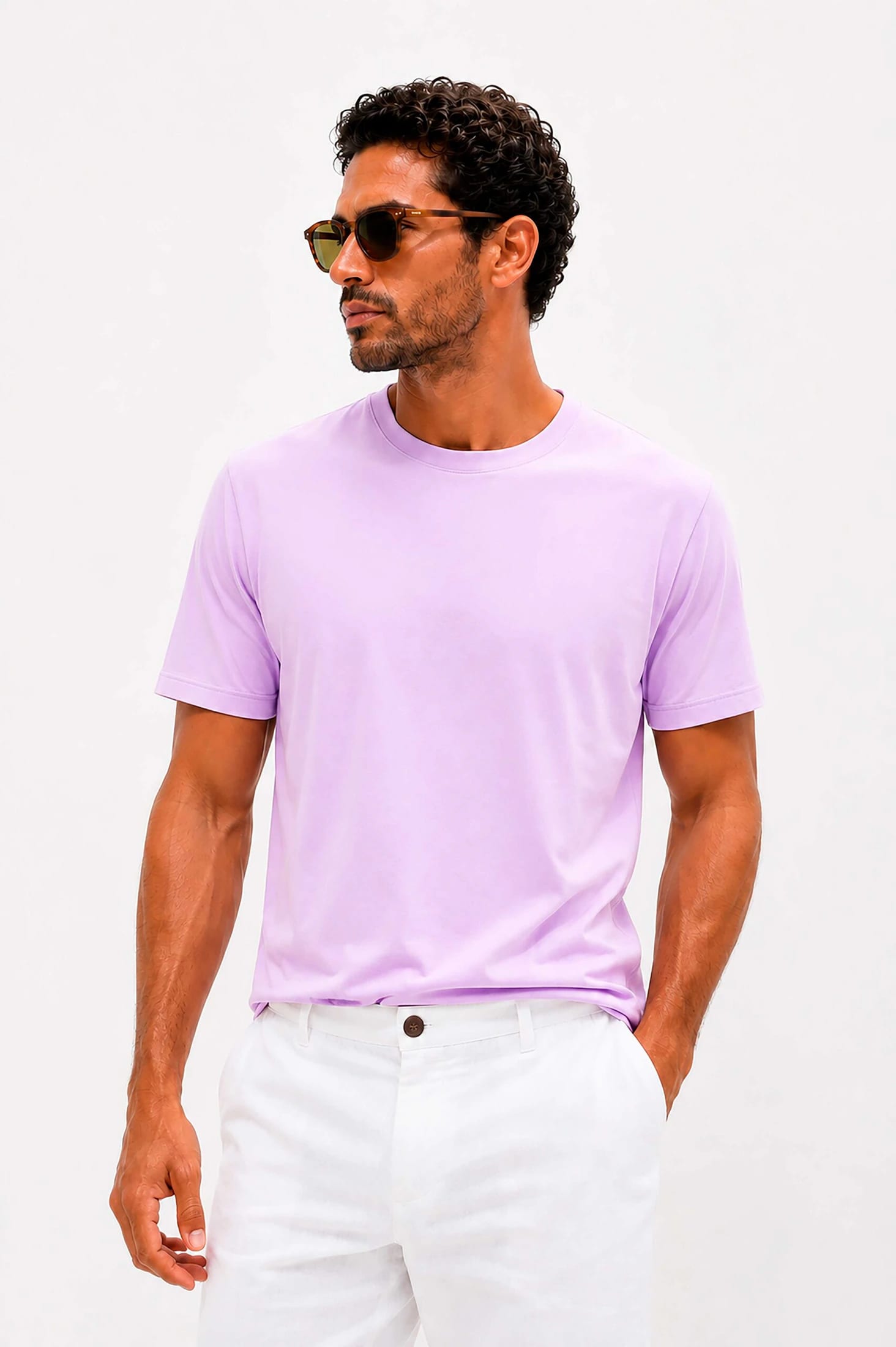 Camiseta 100% Algodón Pima Lila - imagen 1