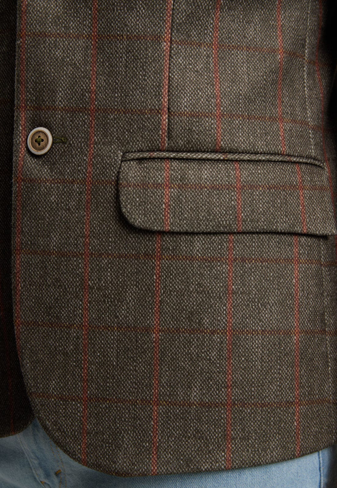 Blazer estampado verde a cuadros - imagen 4
