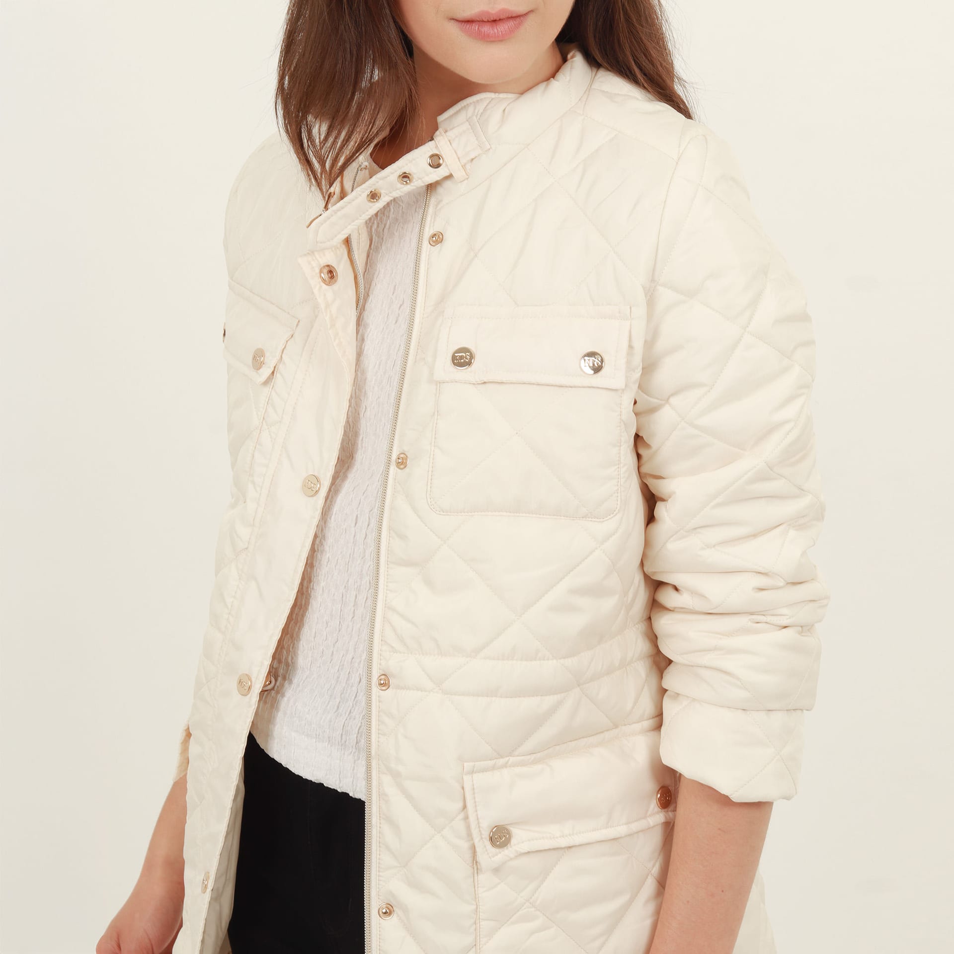 Chaqueta larga acolchada con ajuste en cintura - imagen 10